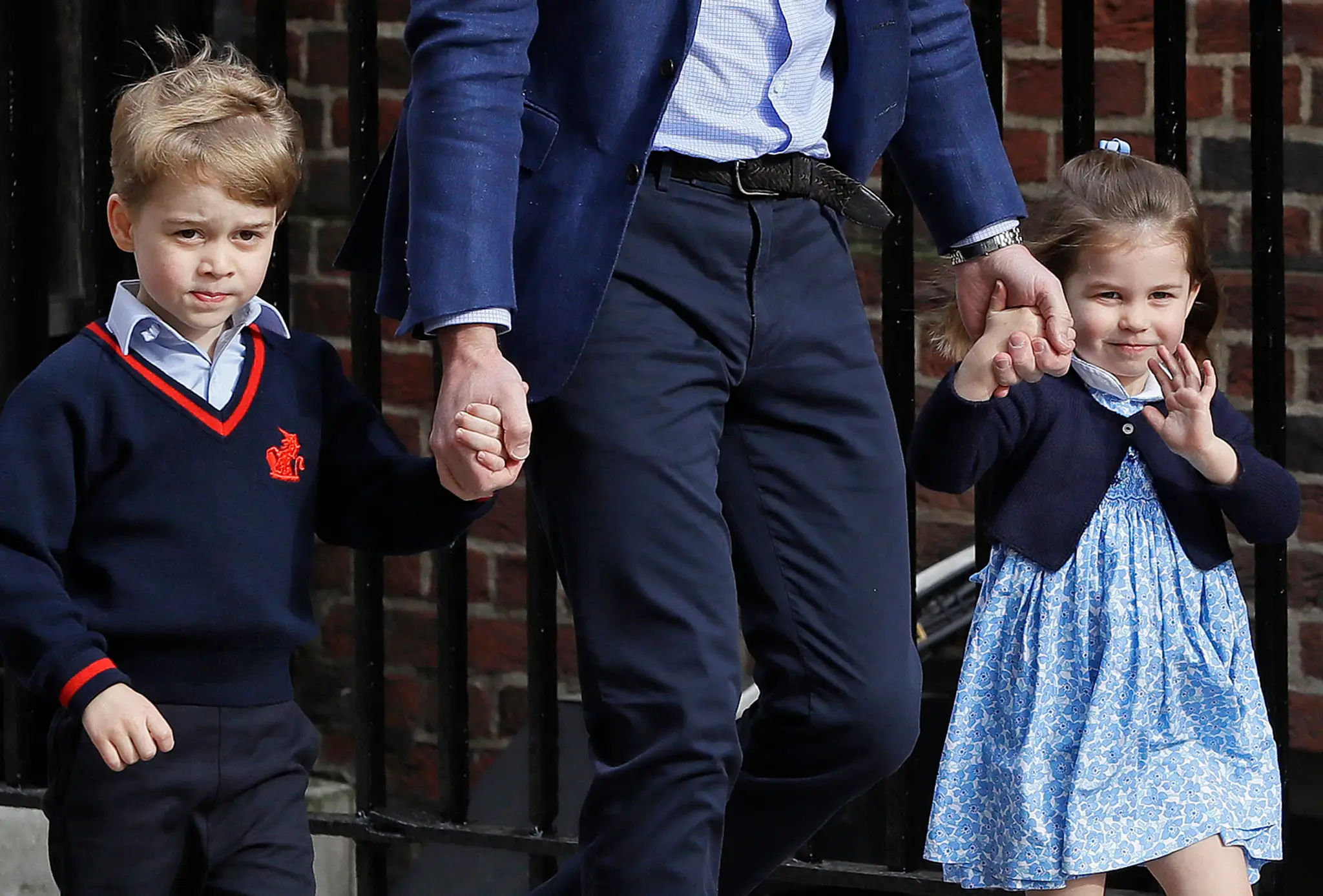 Princezná Charlotte sa usmieva počas prípravy na svoj prvý deň v škôlke 8. januára 2018 v Londýne.
