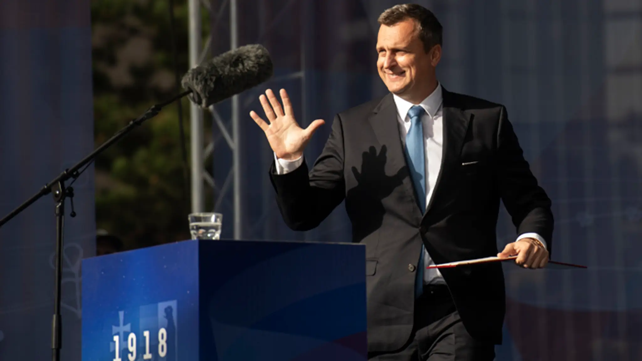 Predseda NR SR Andrej Danko počas osláv k 100. výročiu podpisu Deklarácie slovenského národa.
