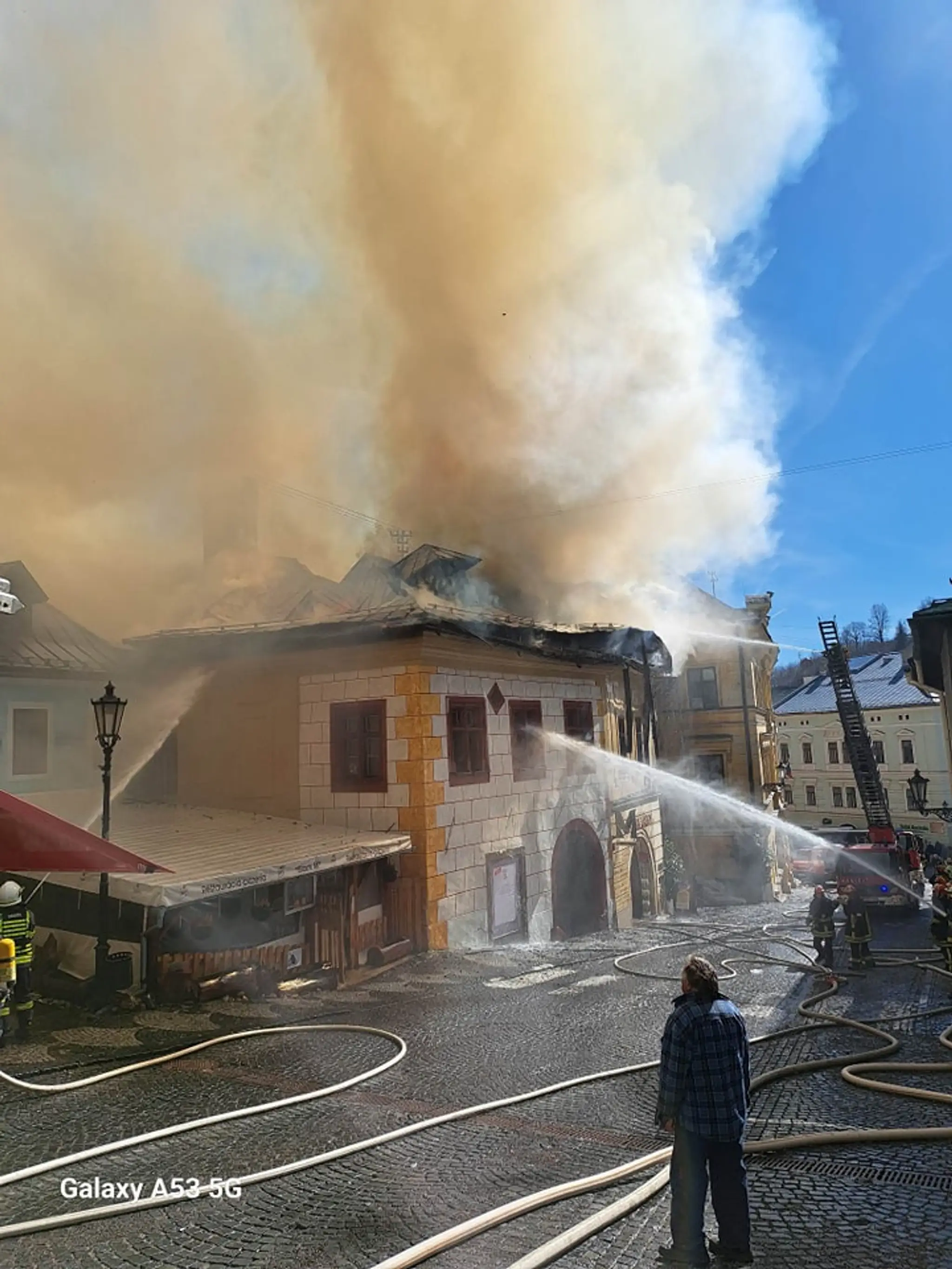 Požiar v Banskej Štiavnici.