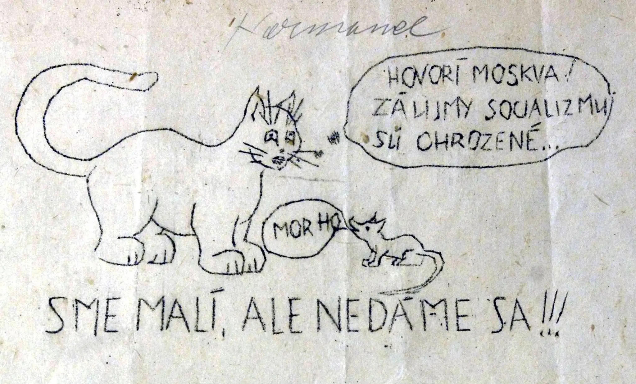Plagáty, ktoré zosmiešňovali inváziu vojsk Varšavskej zmluvy v auguste roku 1968.