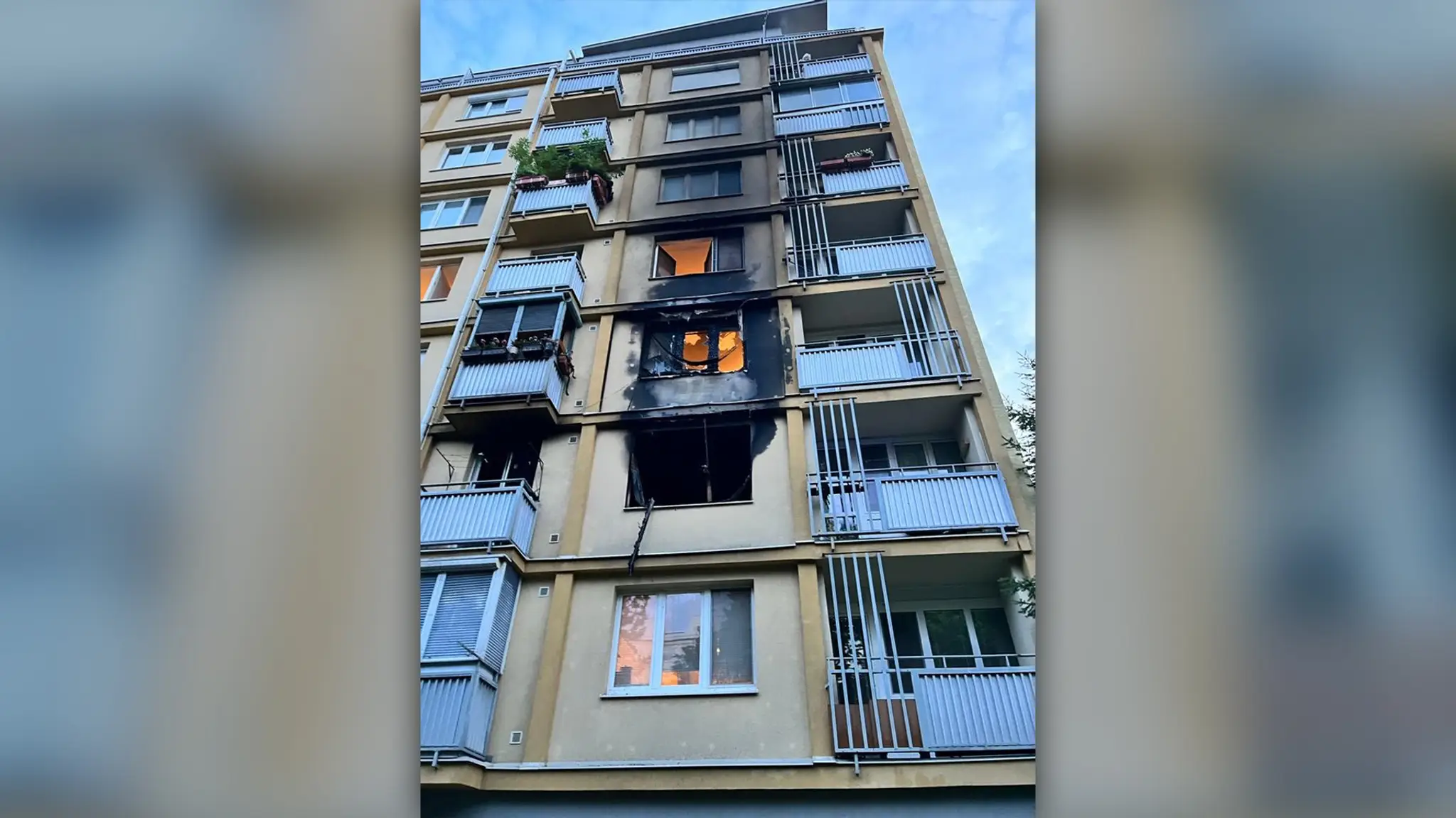 Požiar v bytovke na Kyjevskej ulici.
