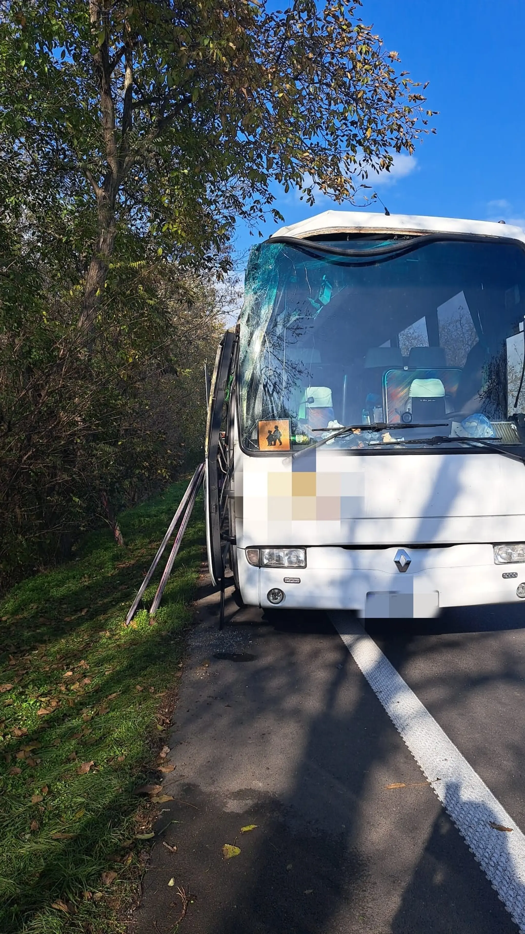 Nehoda autobusu.