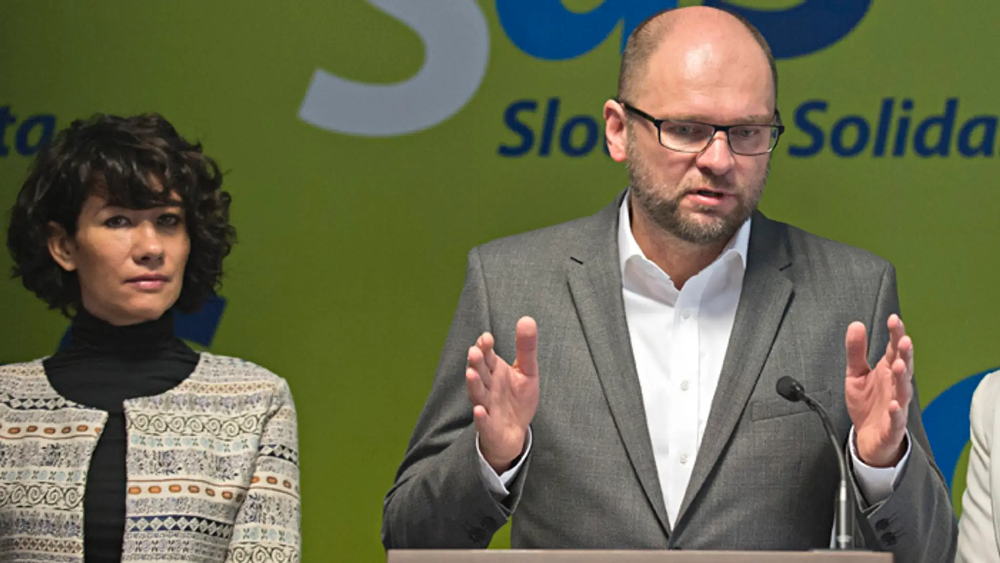 Lucia Nicholsonová a Richard Sulík na archívnej snímke.