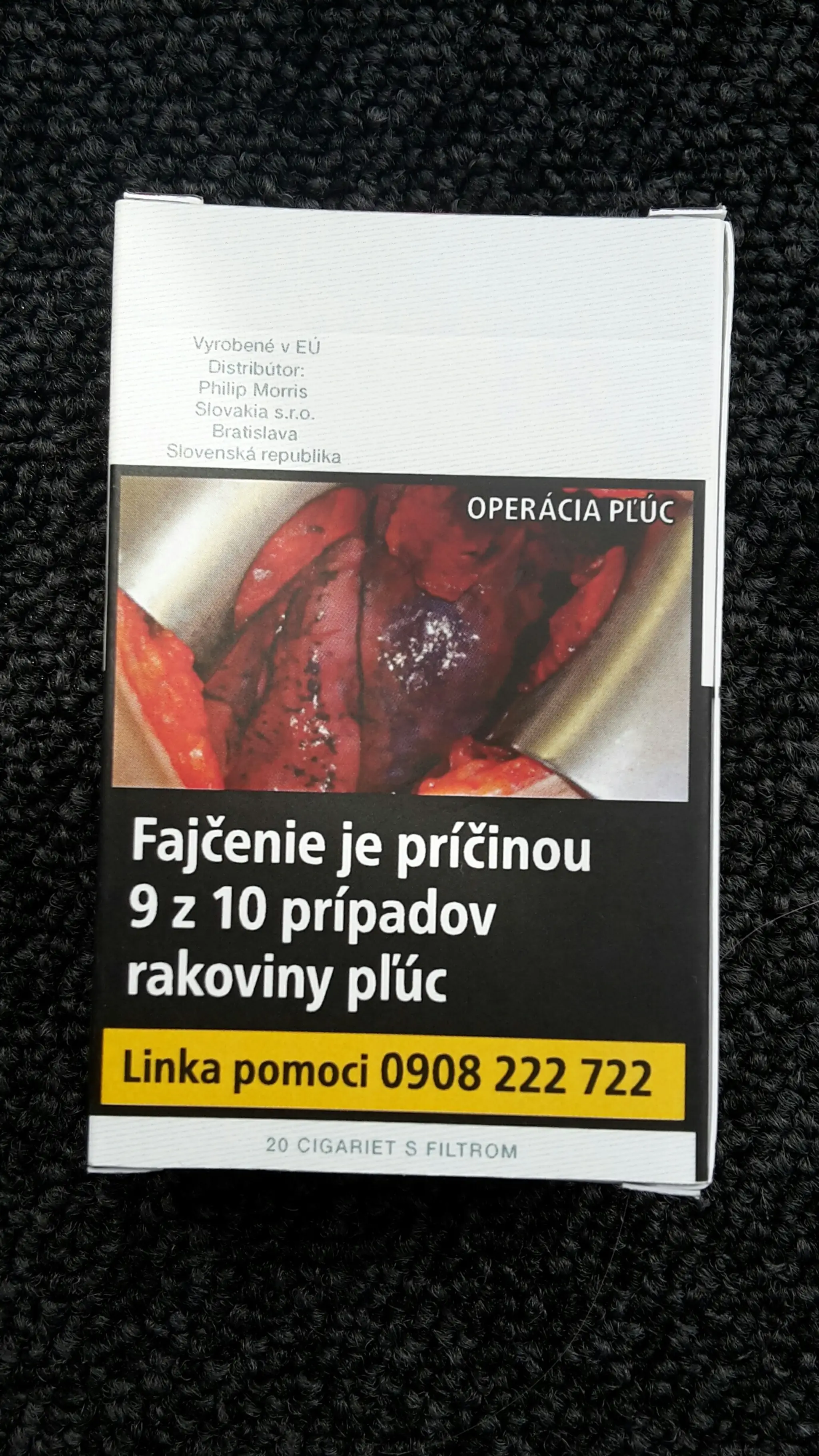 Náhľad cigariet s varovnými obrázkami