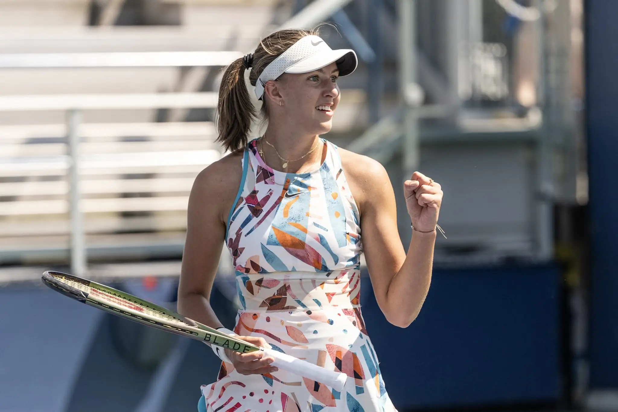 Renáta Jamrichová počas zápasu 1. kola juniorského US Open