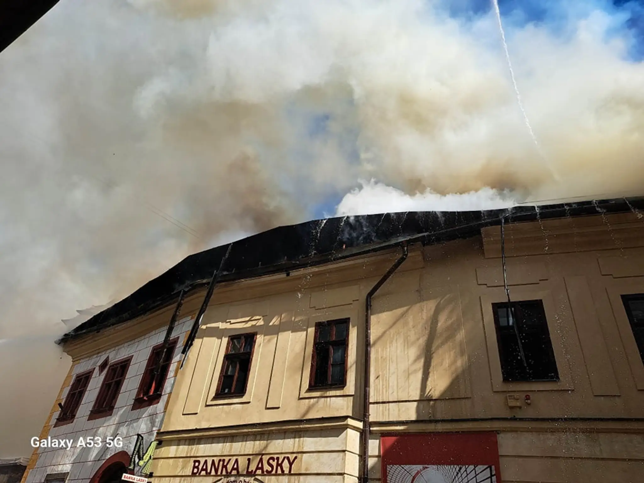 Požiar v Banskej Štiavnici.