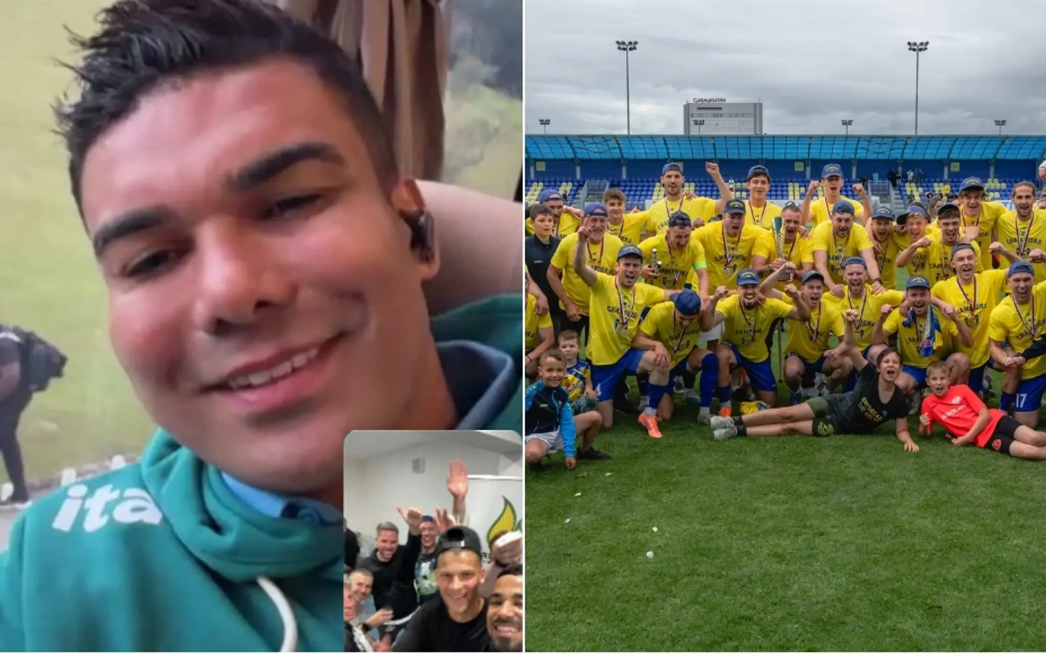 Futbalisti Humenného oslavovali aj s Casemirom