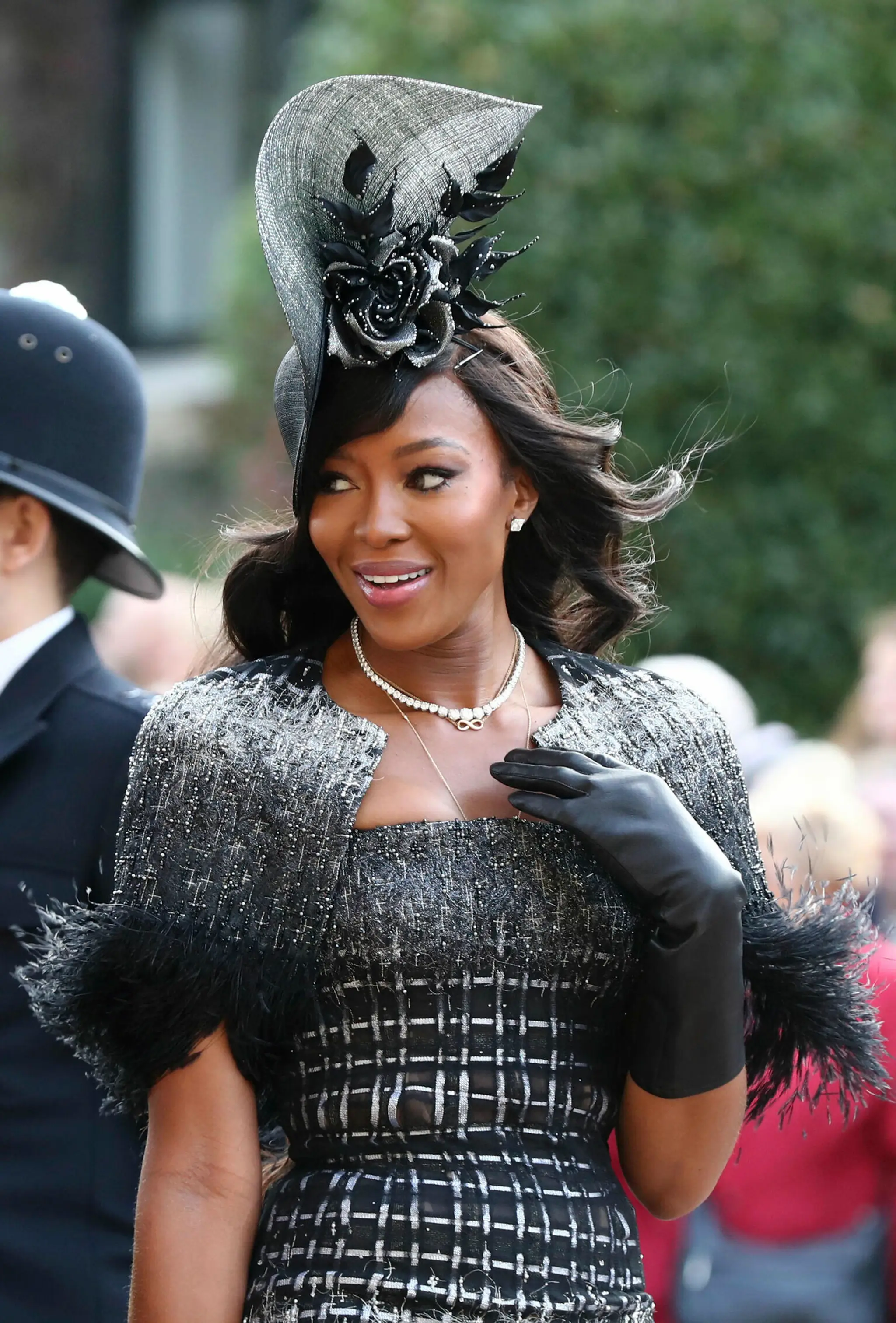 Naomi Campbell na kráľovskej svadbe.