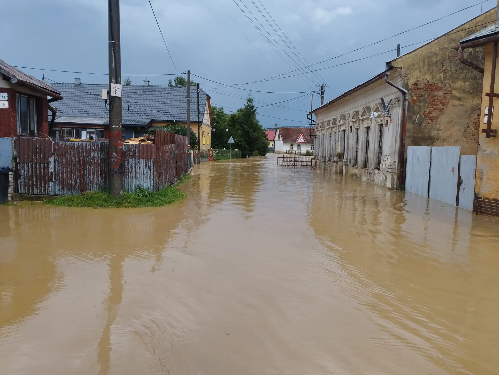 Obec Zborov po búrke. Zdroj: Zborov Online