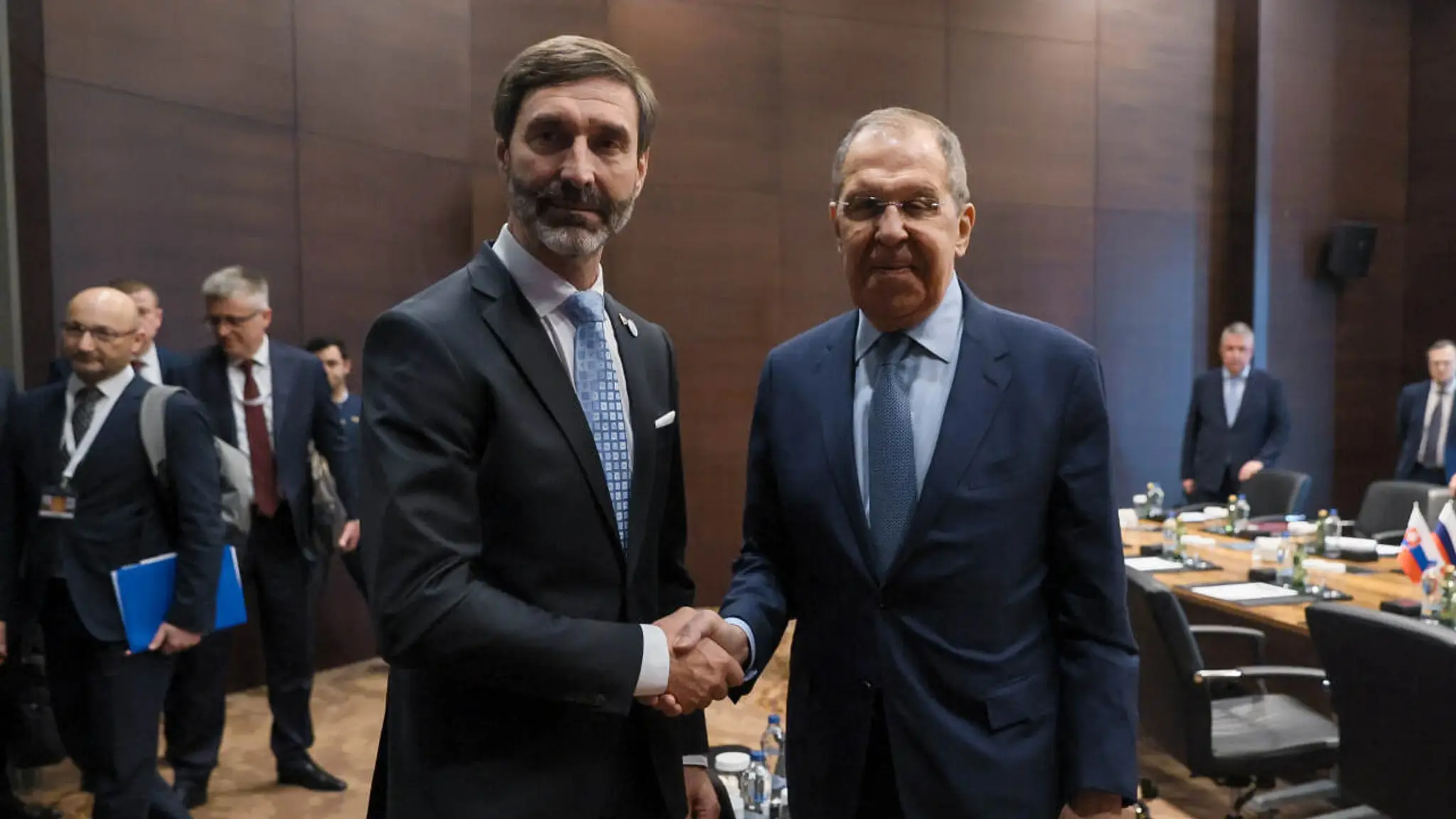 Juraj Blanár a Sergej Lavrov.