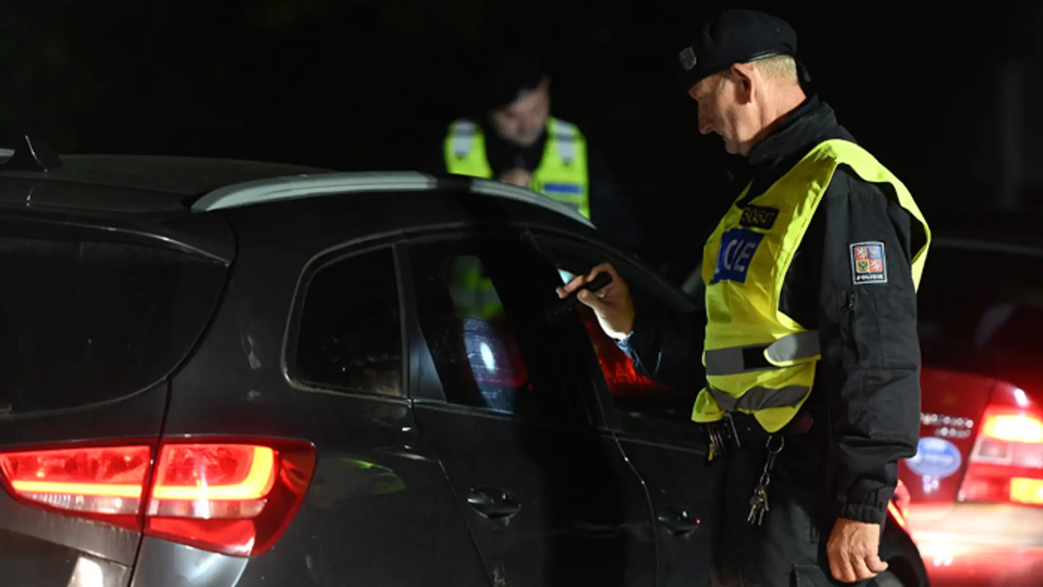 Dočasné policajné kontroly na česko-slovenských hraniciach.