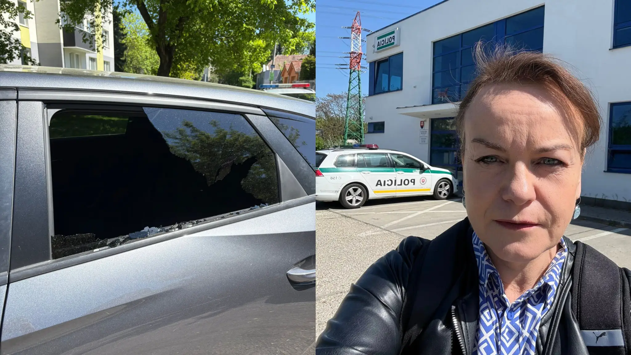Neznámy páchateľ poškodil auto Zuzany Petkovej priamo pred domom.