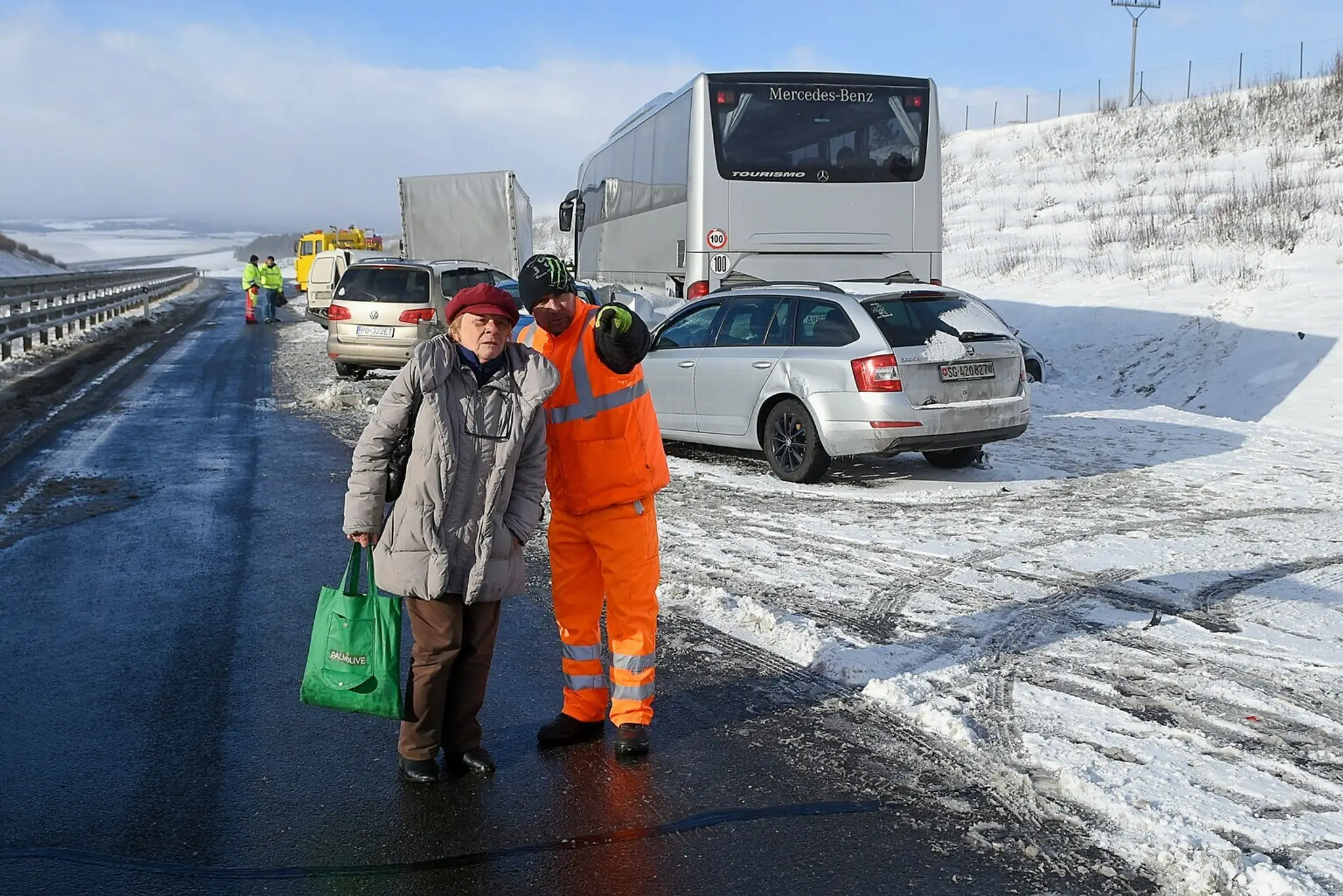 Hromadná nehoda na D1 pod Tatrami.