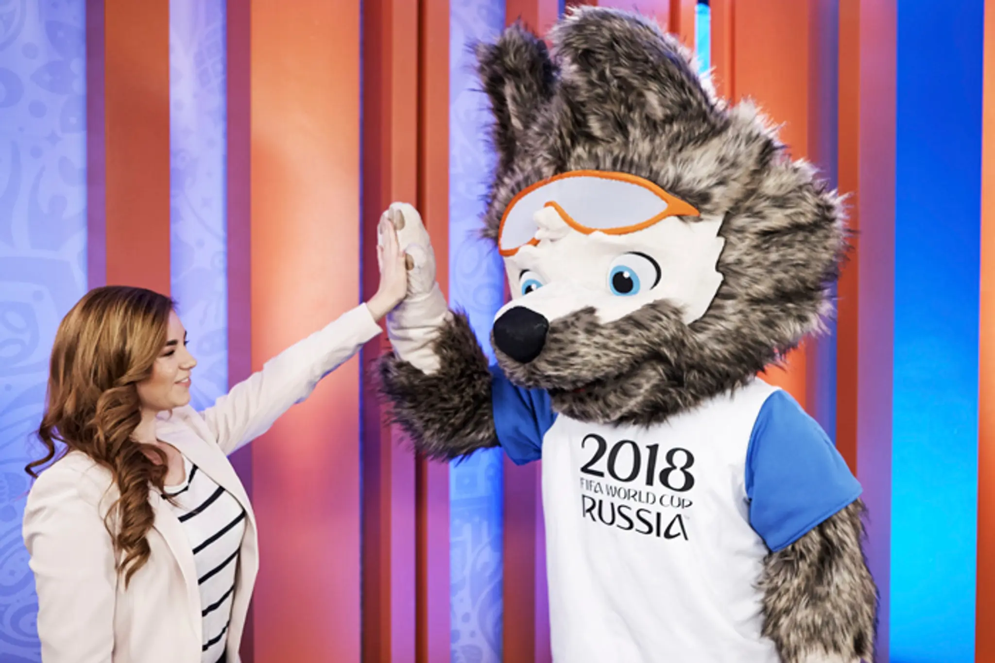 Maskot MS 2018 vo futbale v Rusku.