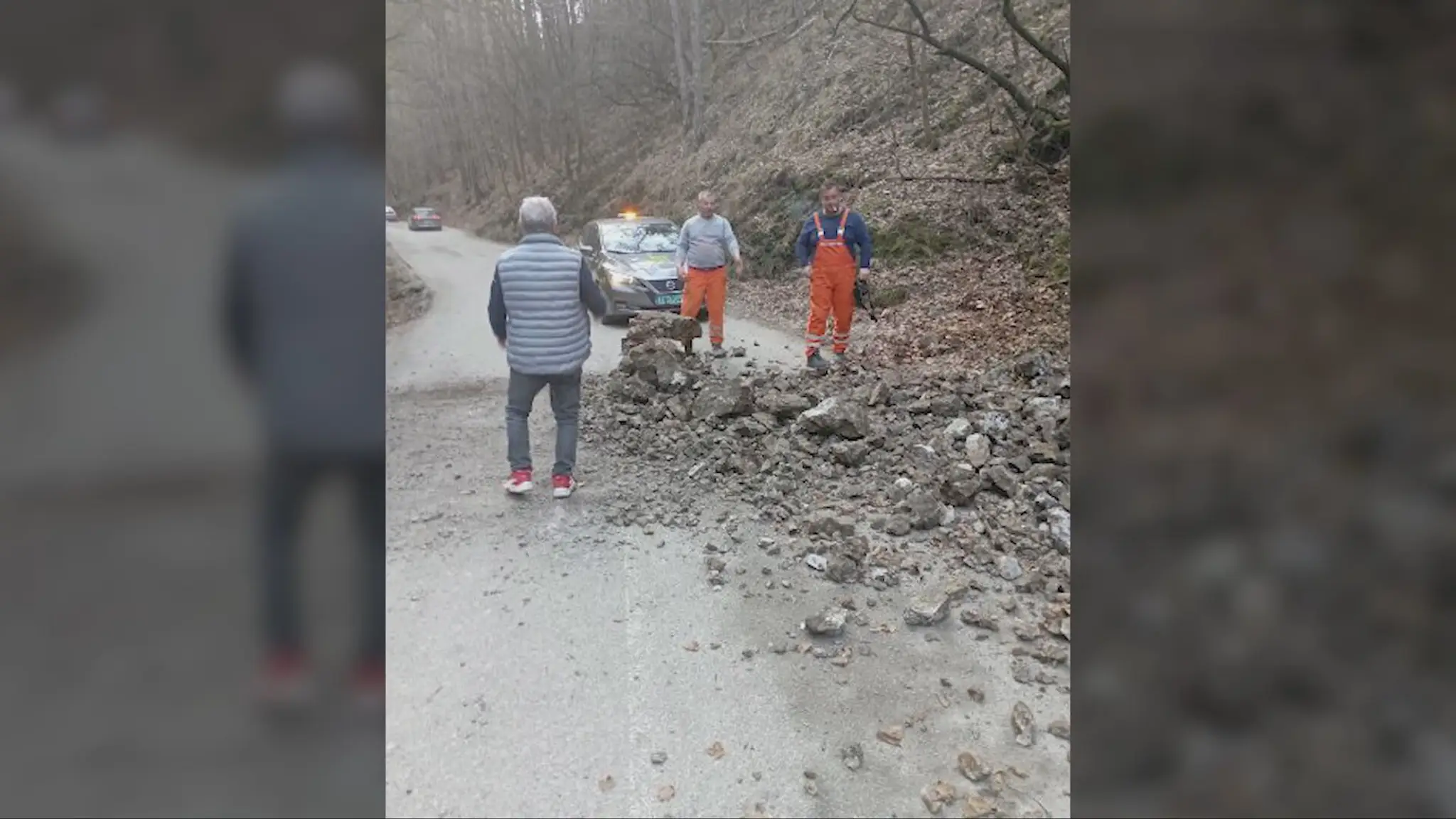 Zosuv v Manínskej tiesňave