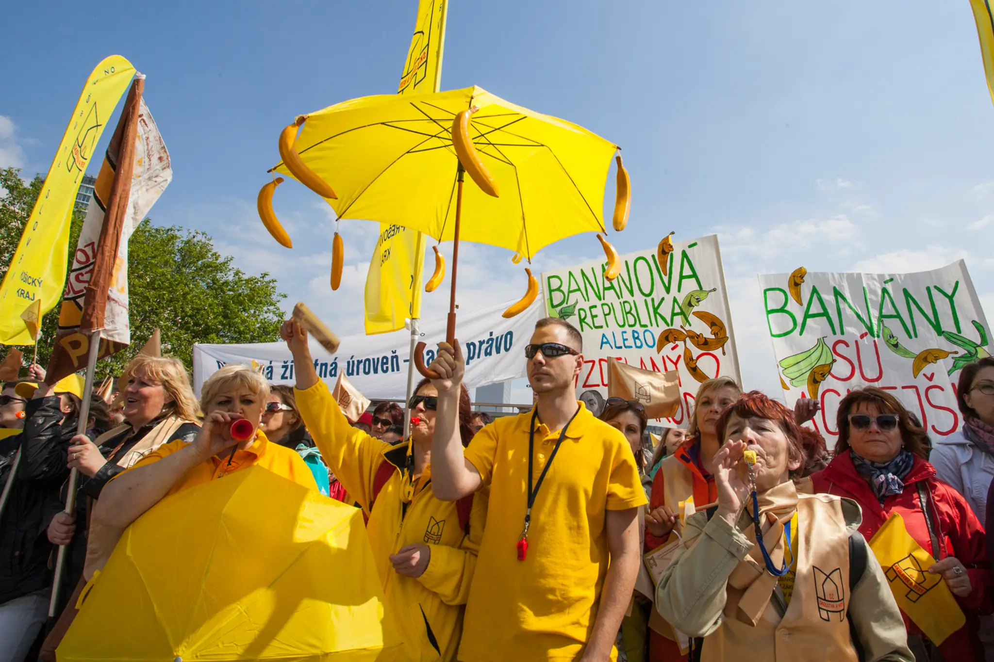 Protest učiteľov v Bratislave