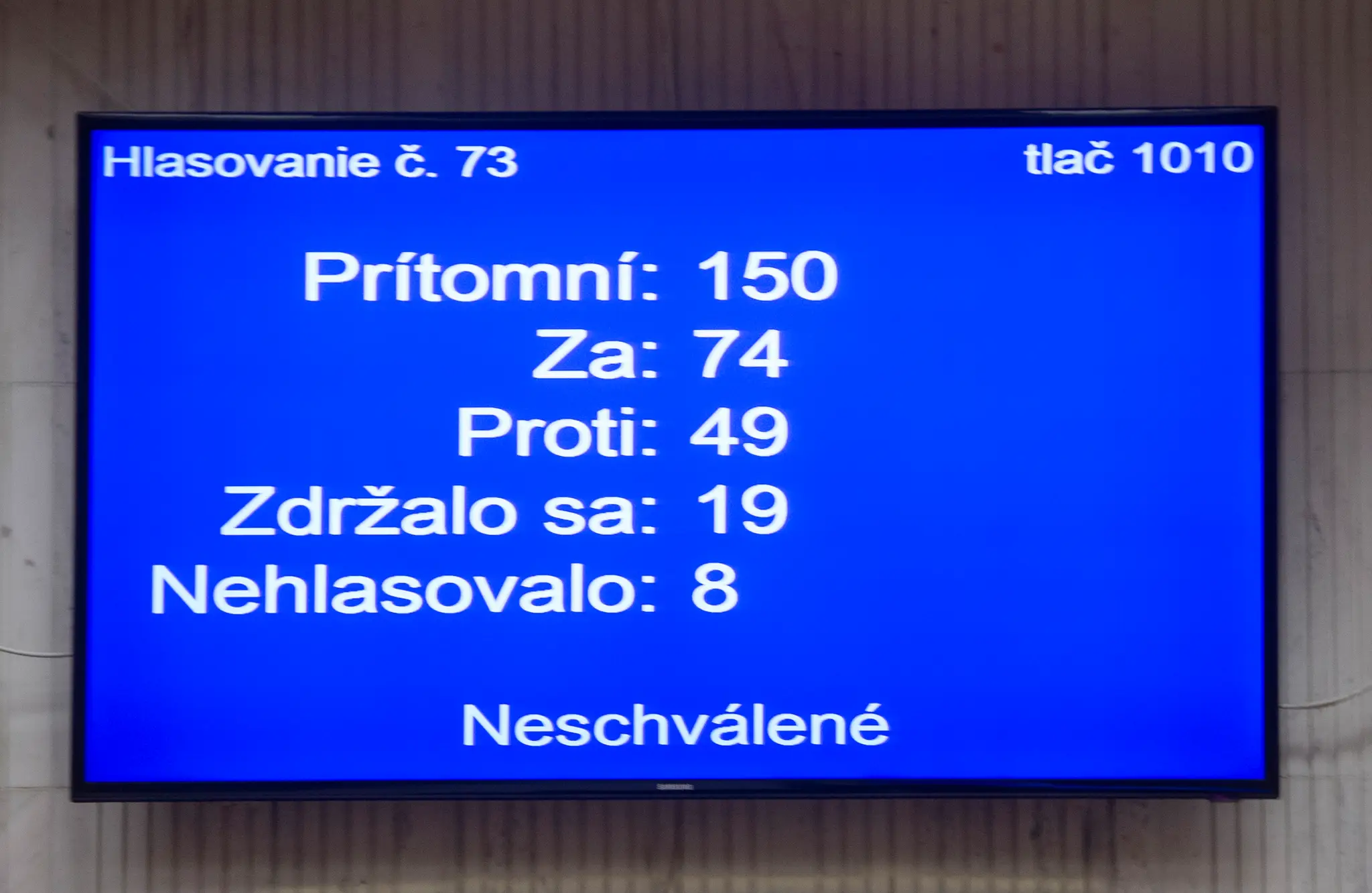 Hlasovanie o vydaní R. Fica na väzobné stíhanie.