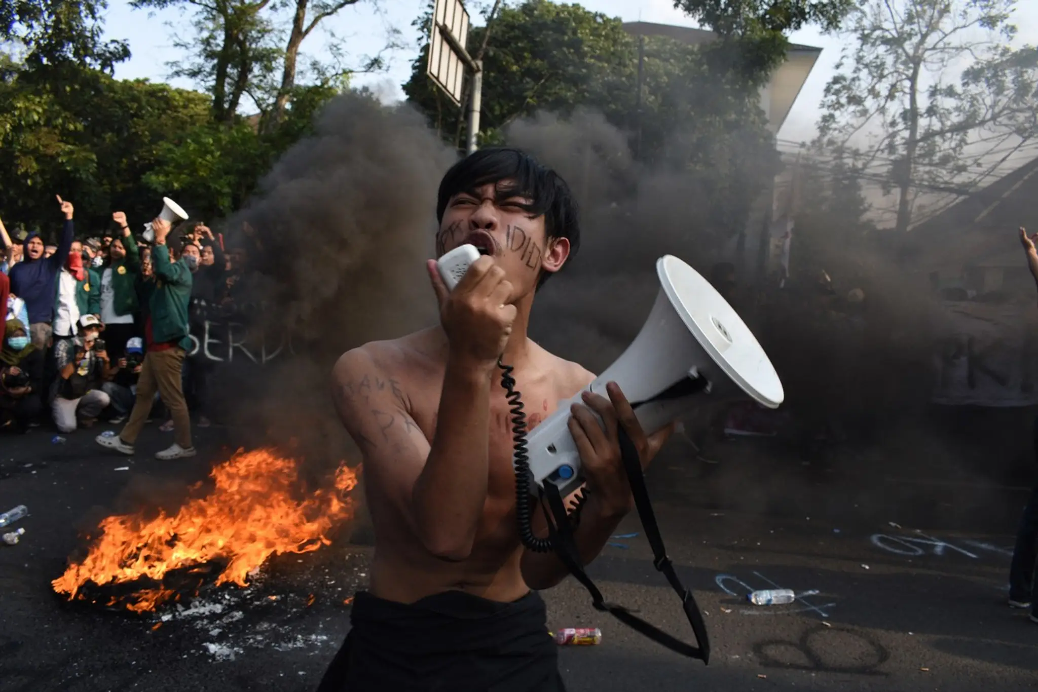 Protest indonézskych aktivistov