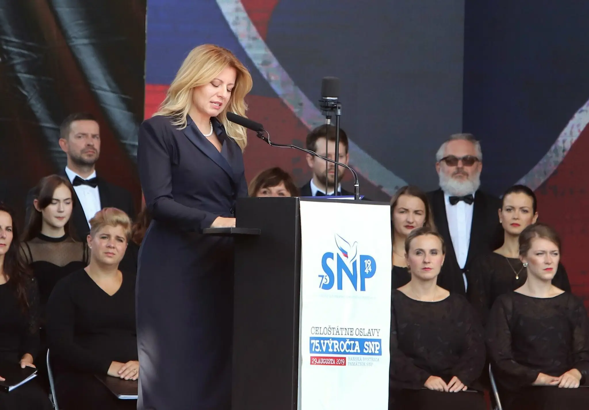 Predseda parlamentu Andrej Danko počas prejavu na oslavách 75. výročia SNP.