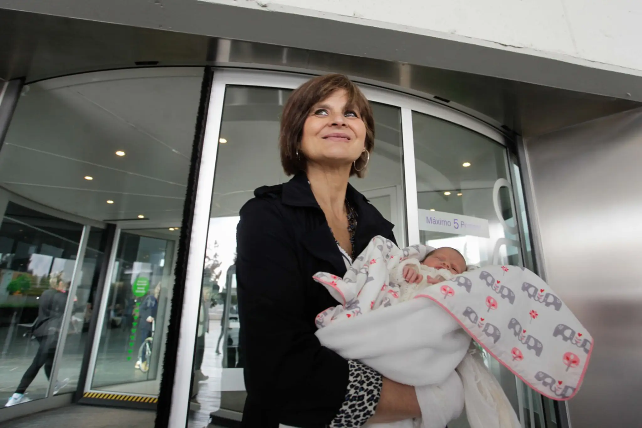 Lina Álvarez a jej bábätko.