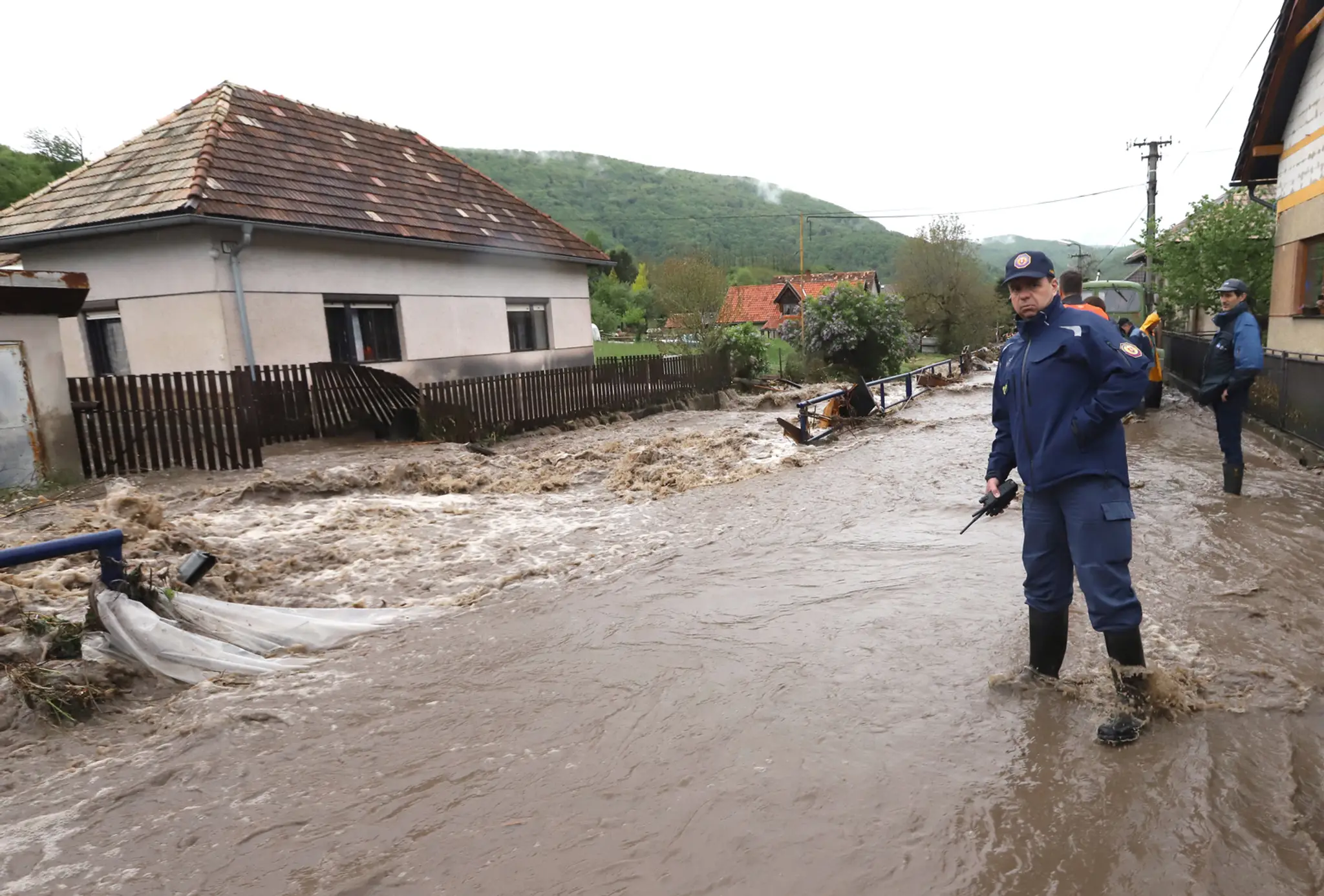 Povodeň v Rudne nad Hronom.