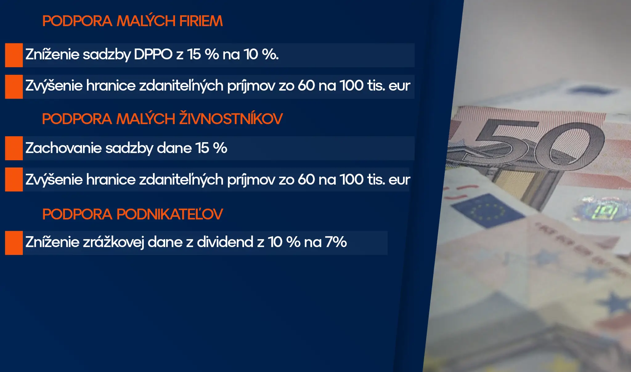Podpora SZČO a malých firiem