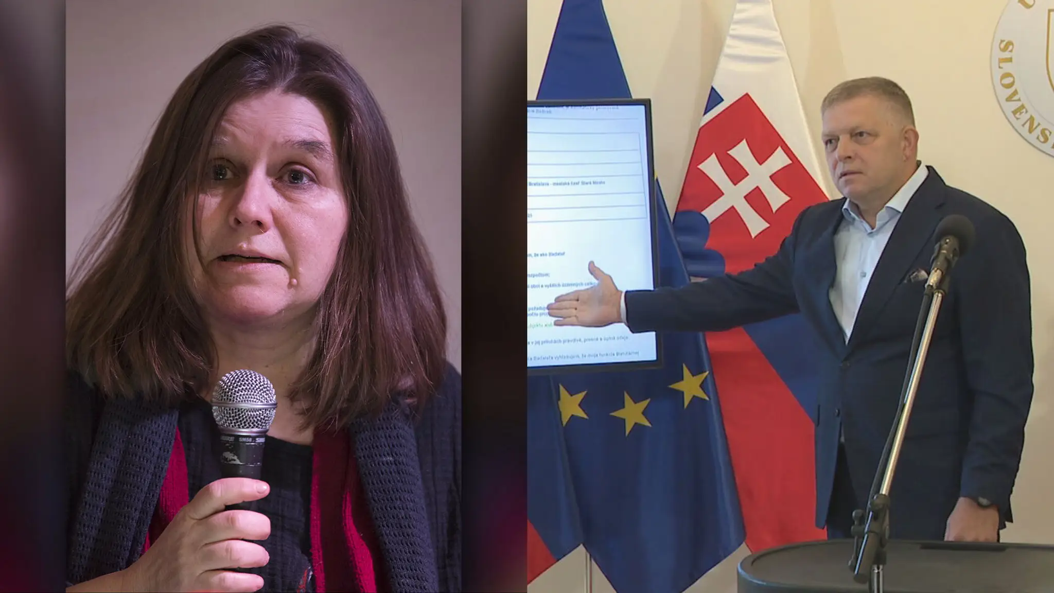 Marta Šimečková a Robert Fico
