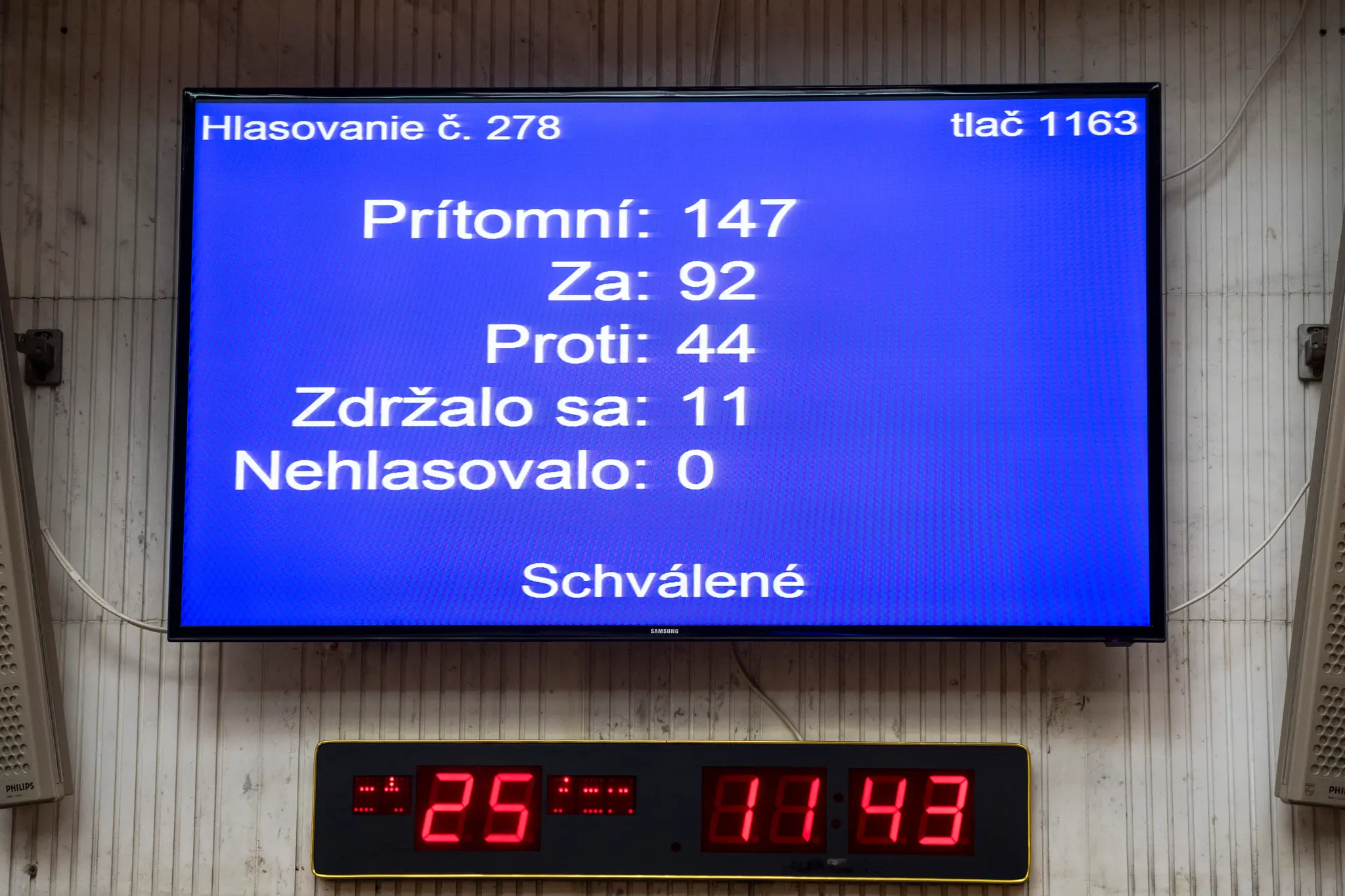 Poslanci schválili zmenu ústavy v súvislosti s predčasnými voľbami.
