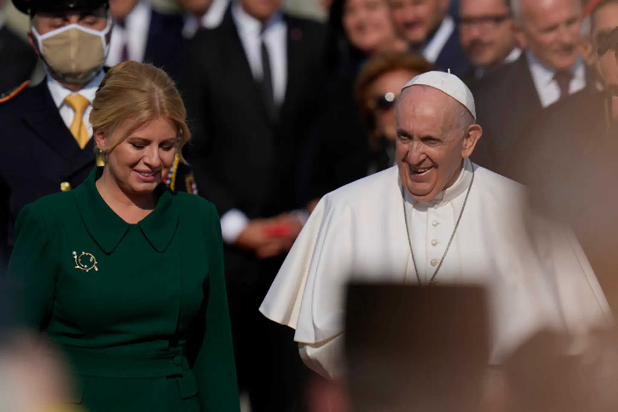 Prezidentka Zuzana Čaputová a pápež František.
