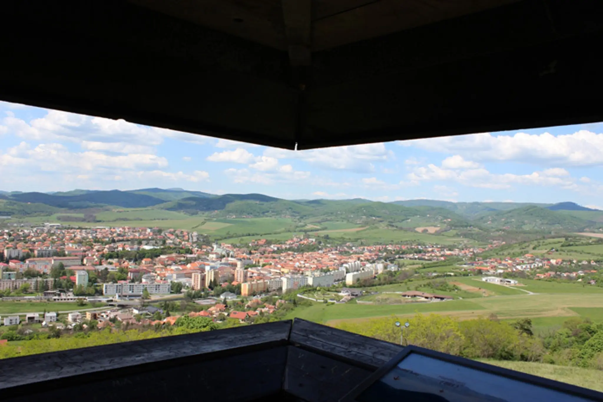 Pohľad z krupinskej Vartovky na mesto.