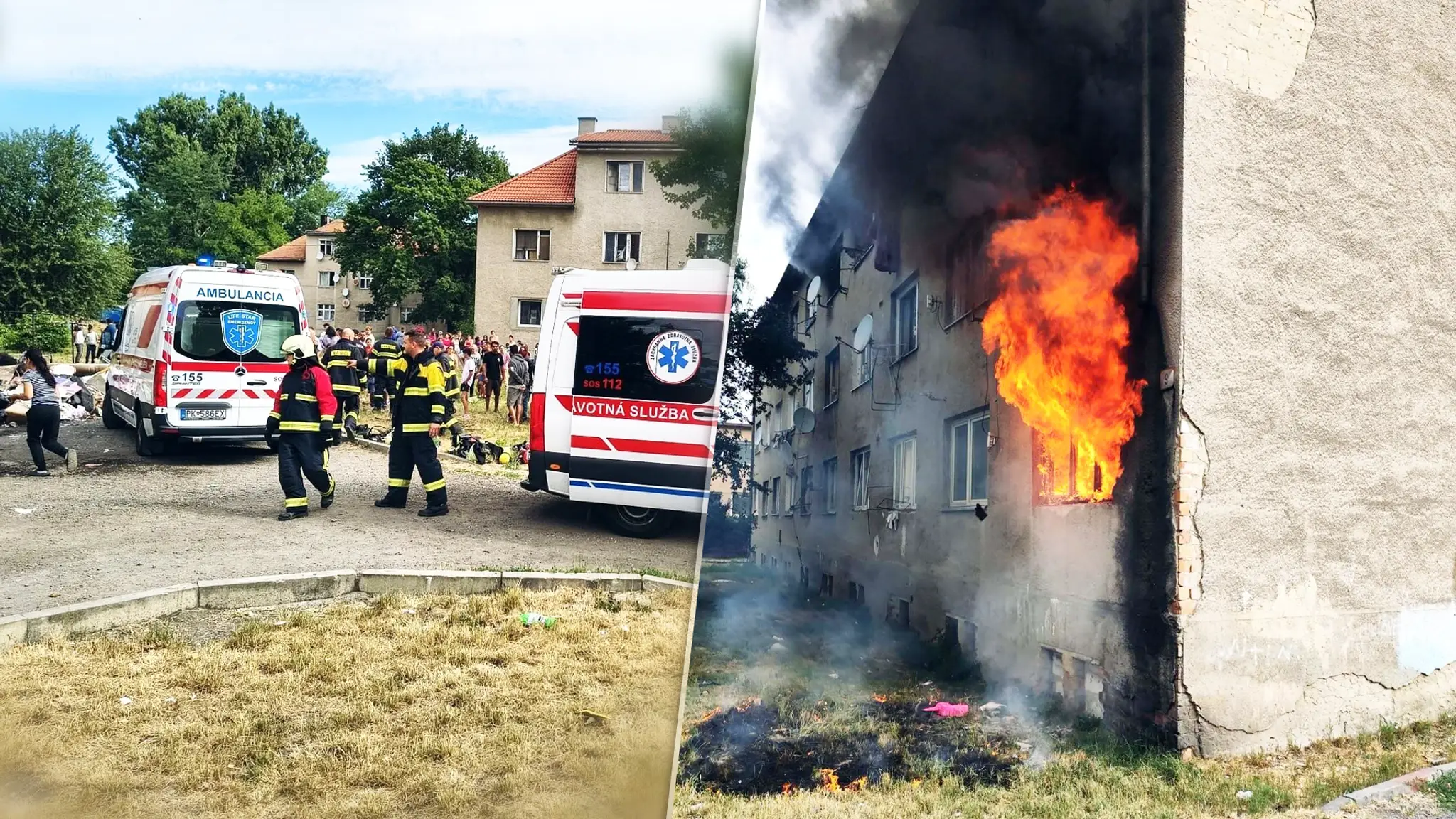 Požiar bytovky vo Fiľakove