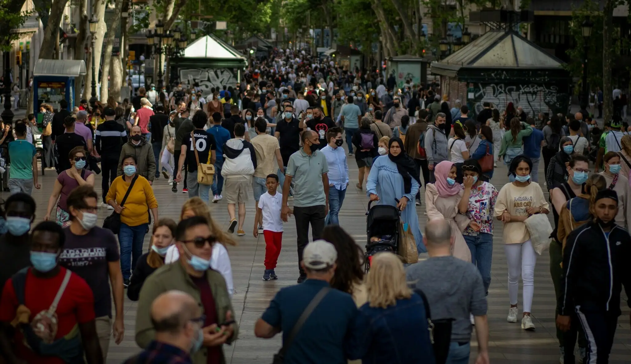 Obľúbená La Rambla v Barcelone.
