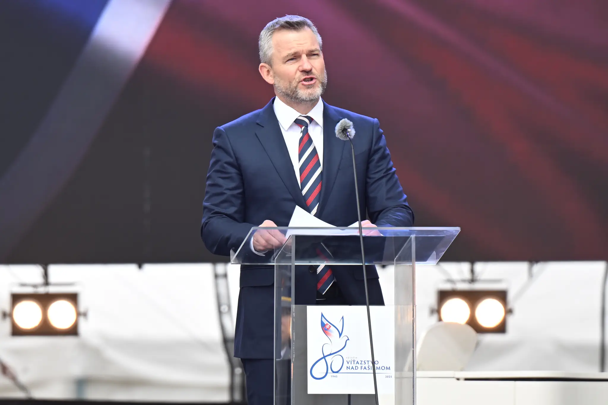 Peter Pellegrini na oslavách konca vojny v Piešťanoch