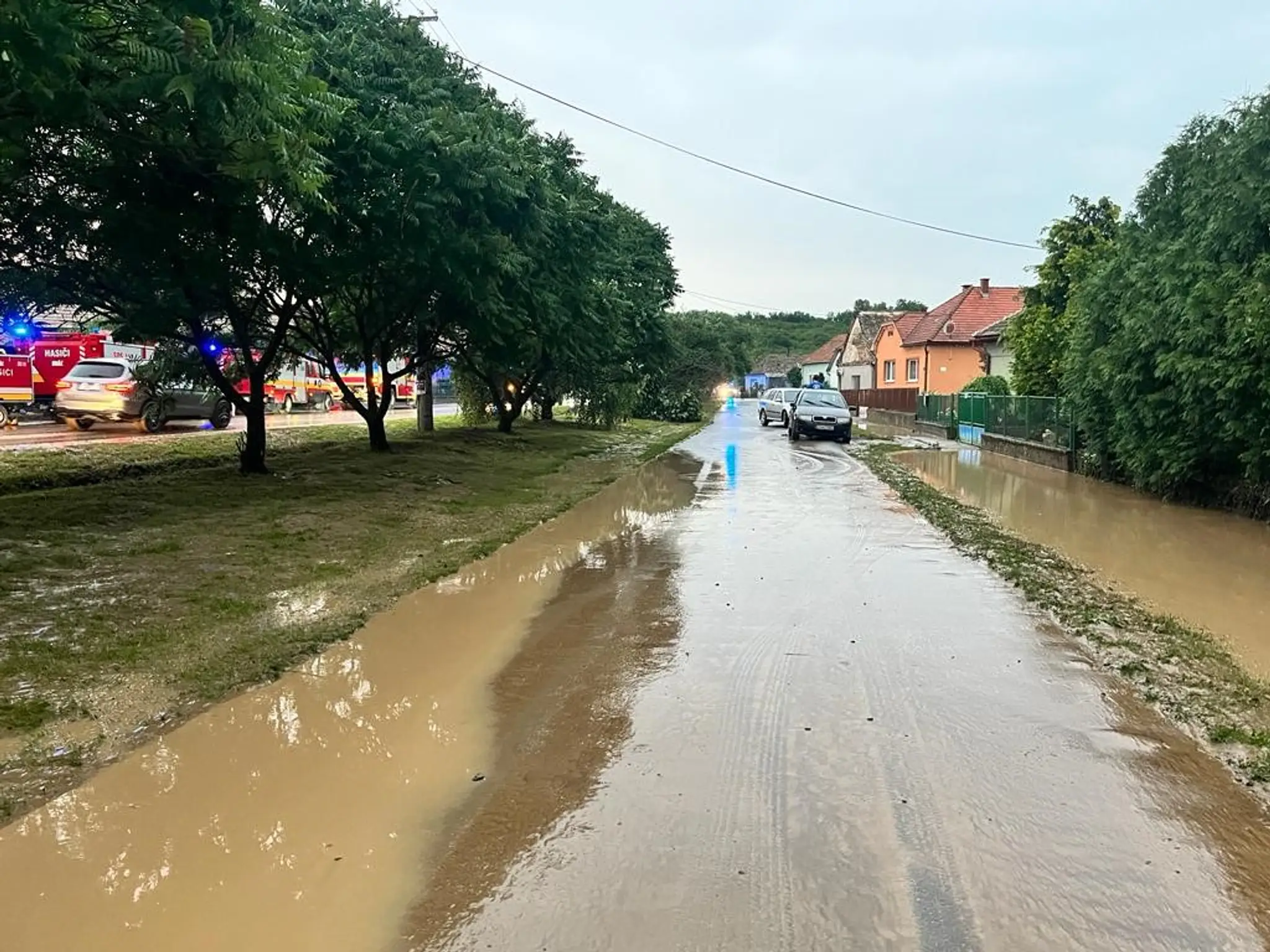 Povodeň v obci Pavlovce.