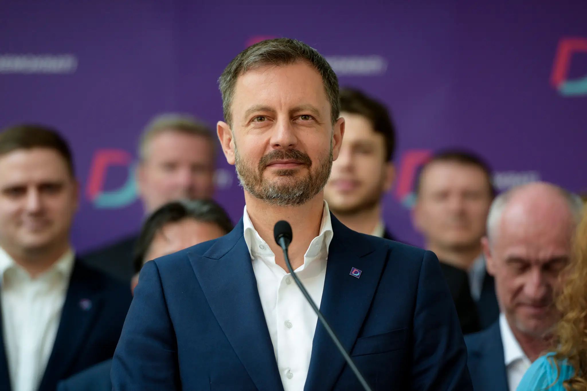 Na snímke predseda strany Demokrati Eduard Heger