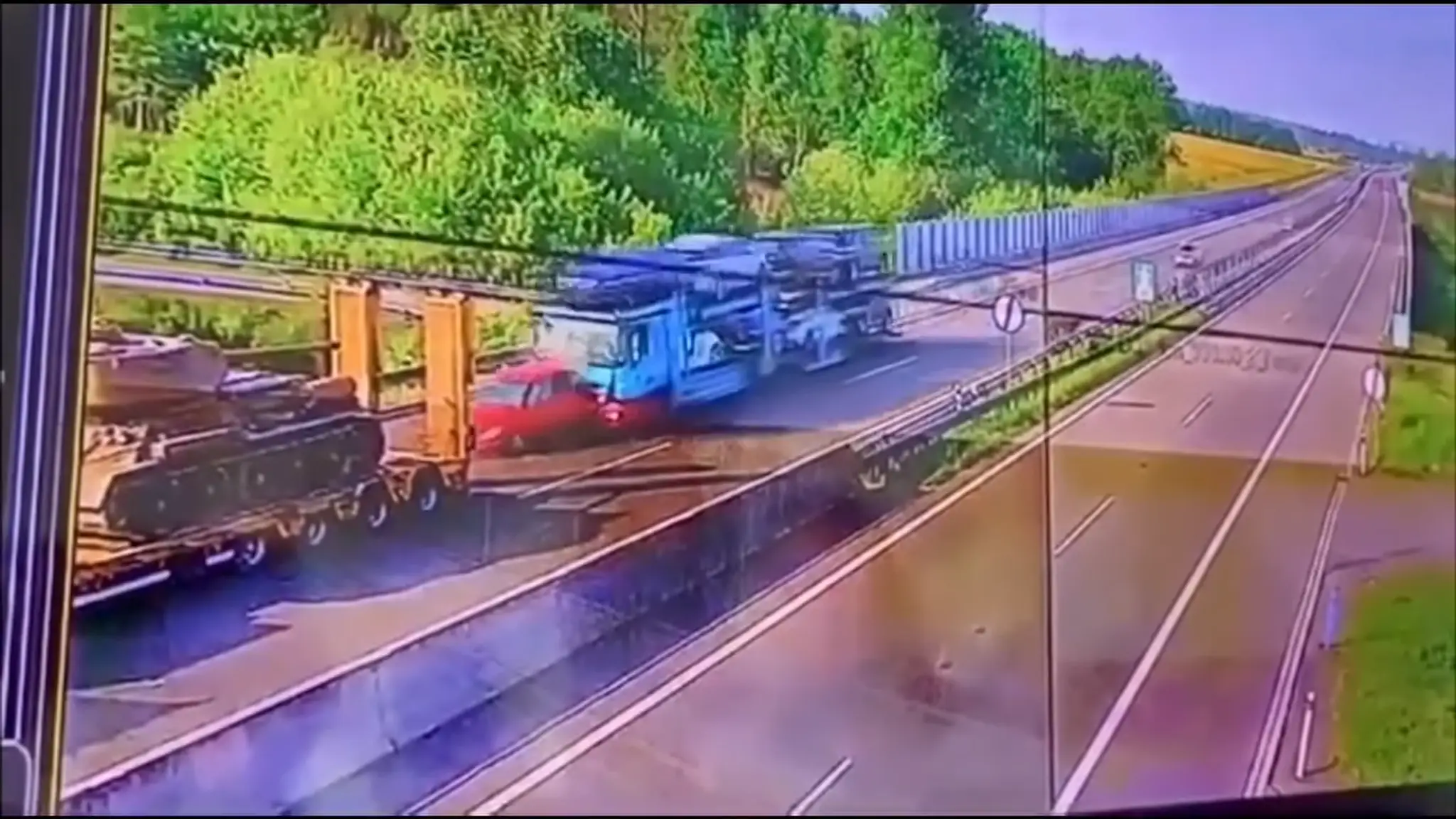 Kamión vôbec nebrzdil.