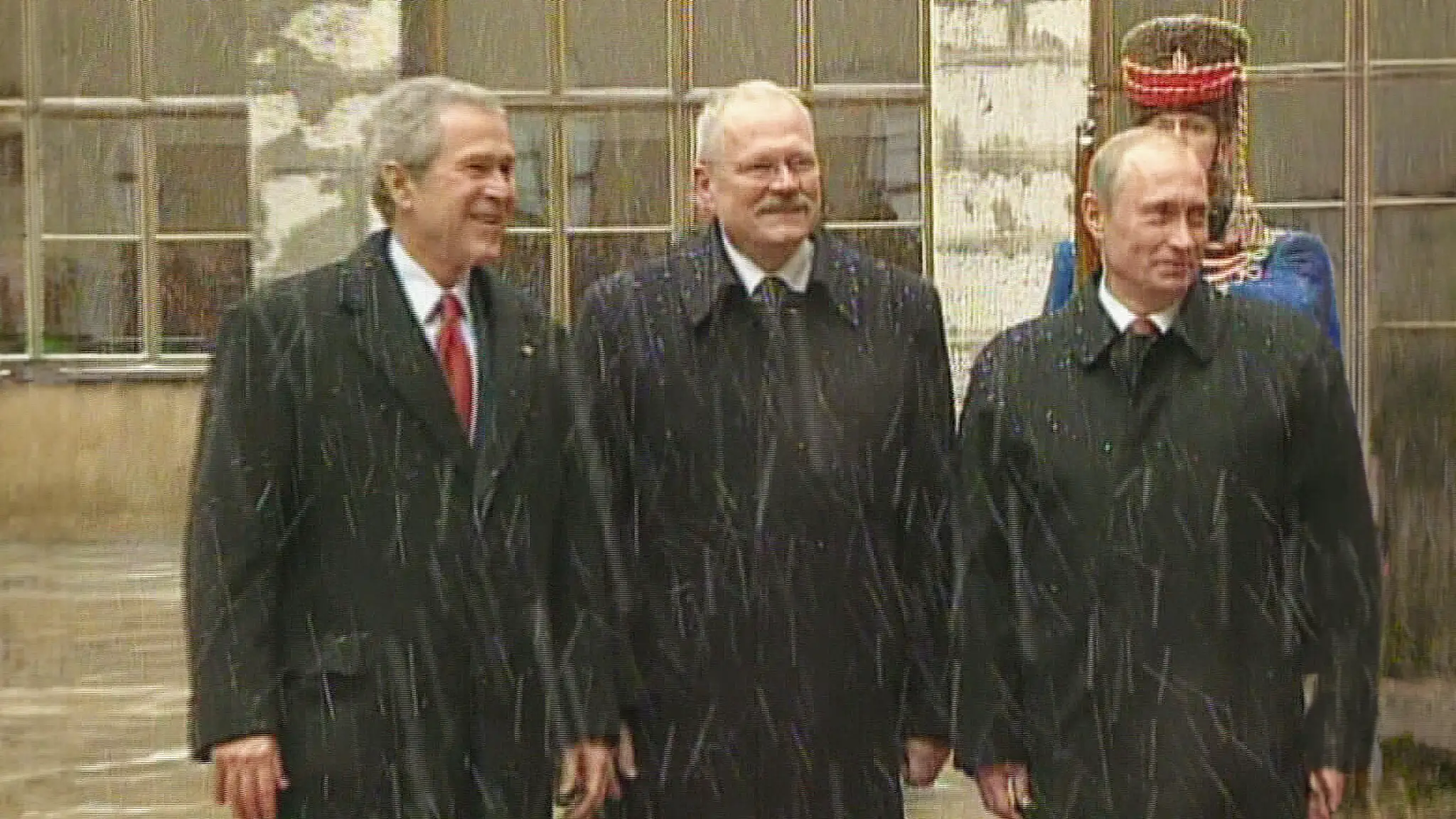 Bush, Gašparovič a Putin v Bratislave