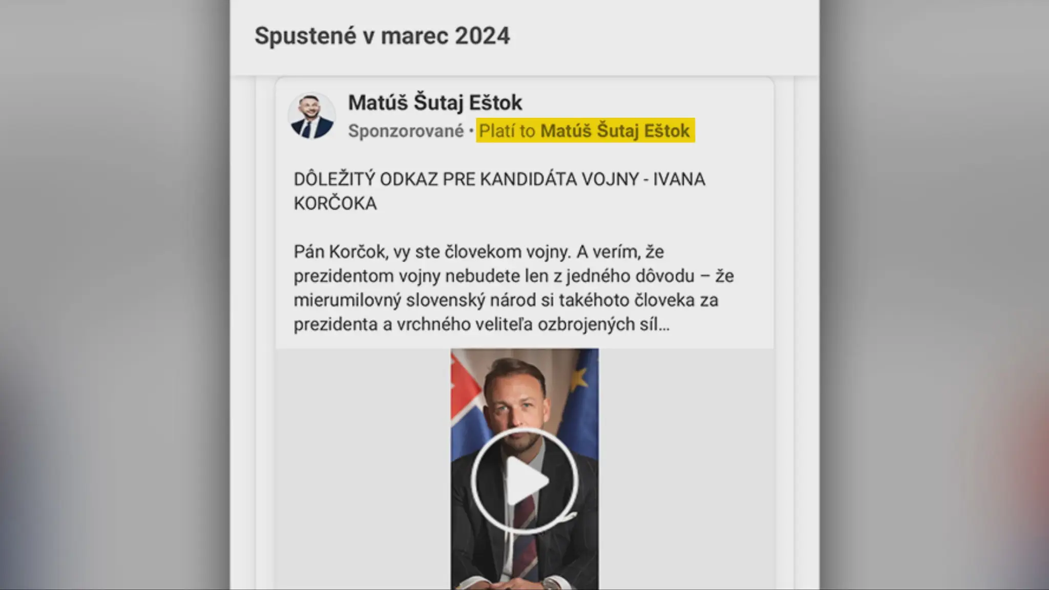 Platená kampaň ministra vnútra