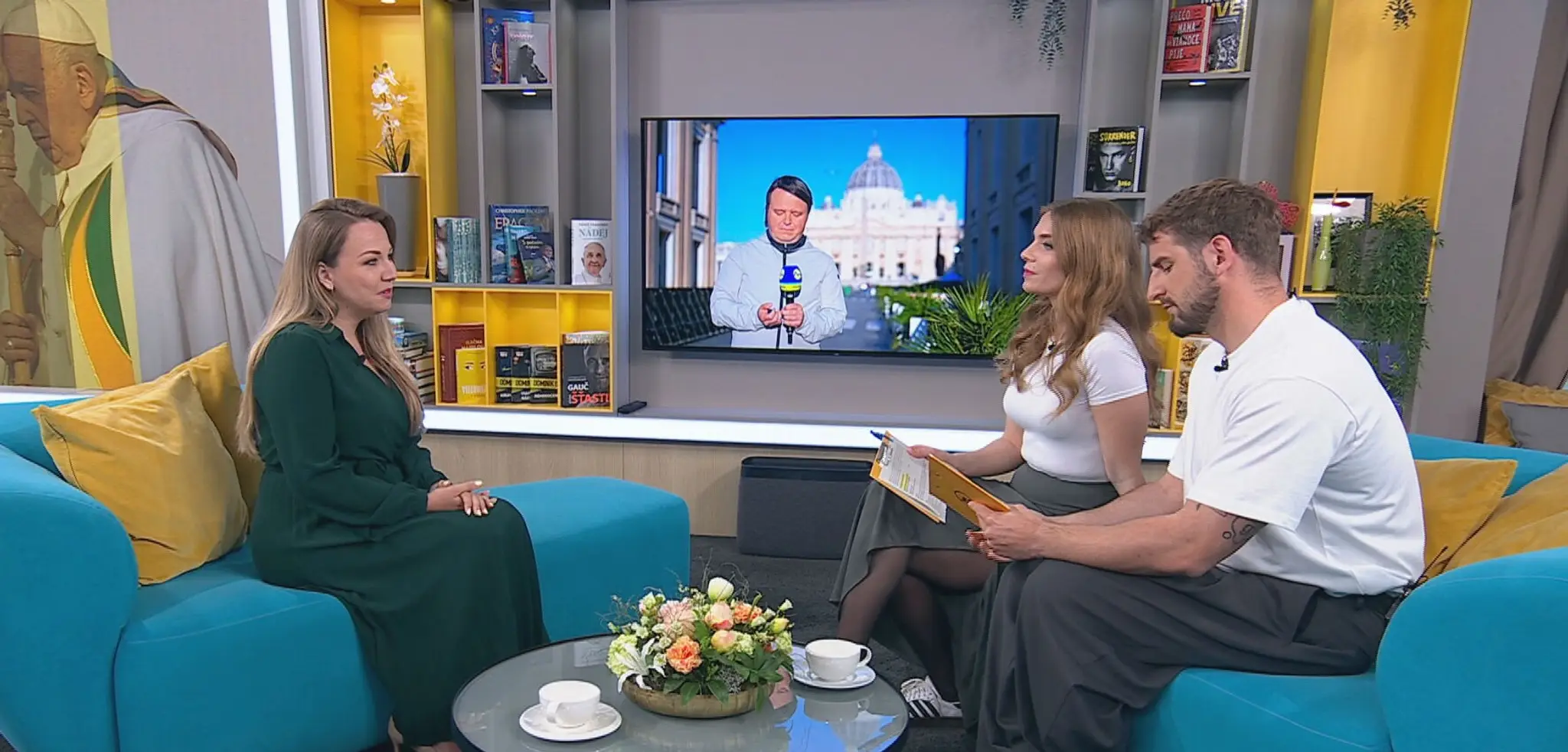 Roberta Nosko Gregorová a Ján Tribula v Teleráne