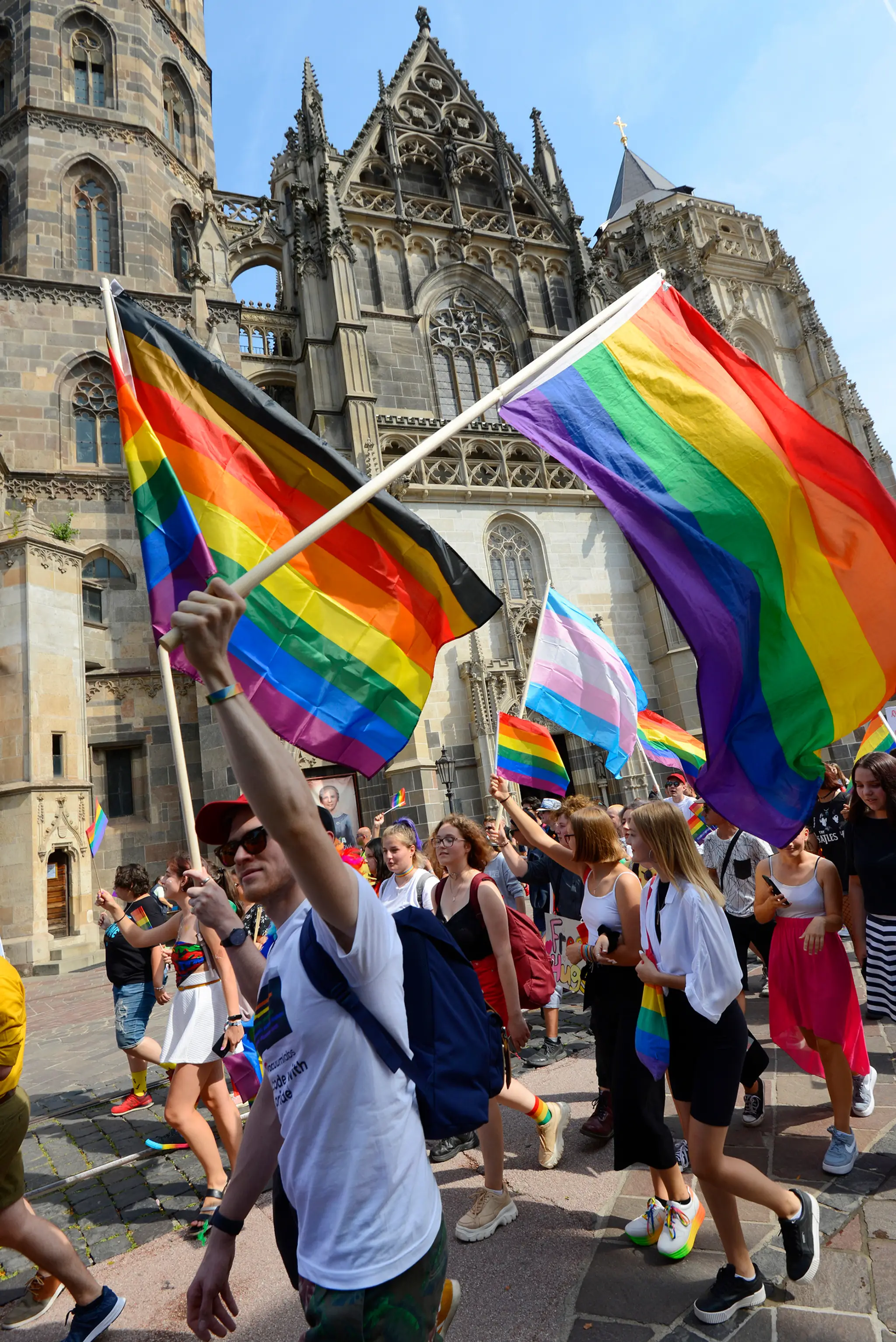 Na snímke účastníci pochodu PRIDE v Košiciach 24. augusta 2019.