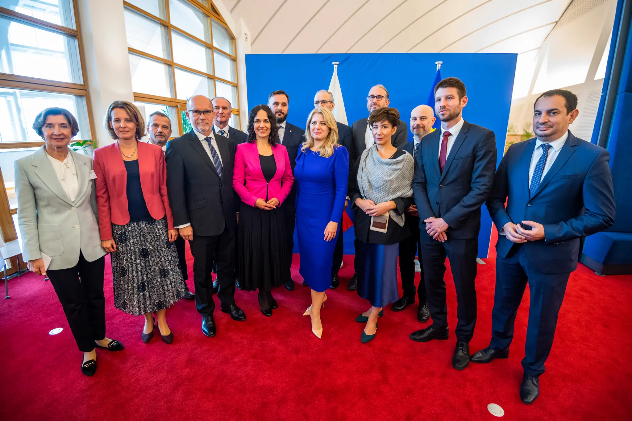 Na snímke prezidentka SR Zuzana Čaputová počas stretnutia so slovenskými poslancami Európskeho parlamentu (rok 2022)