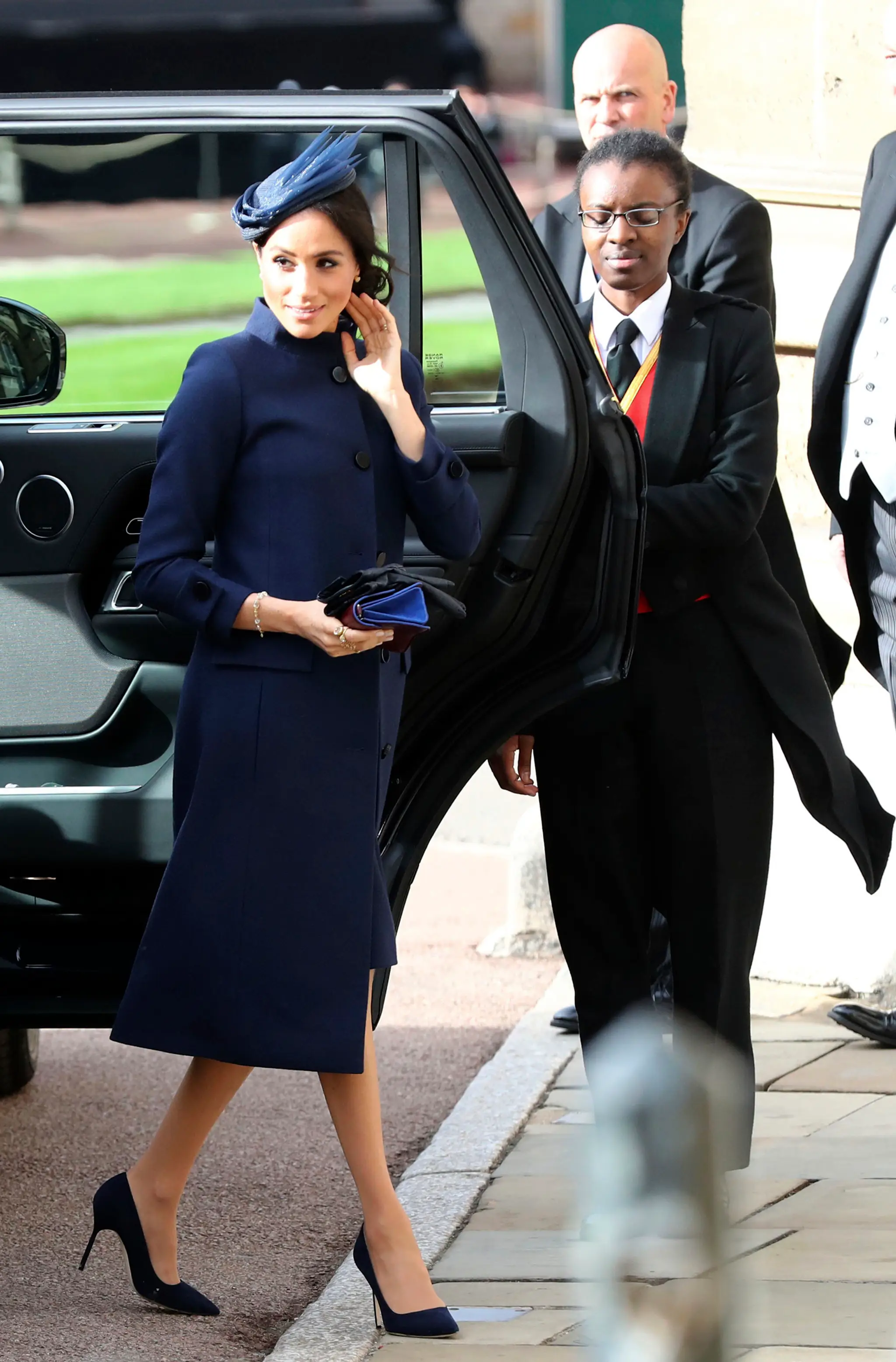 Vojvodkyňa Meghan s princom Harrym na svadbe princeznej Eugenie.