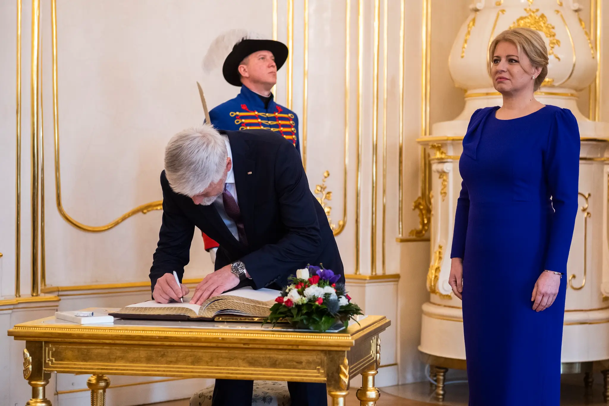 Nový český prezident Petr Pavel na návšteve Slovenska.