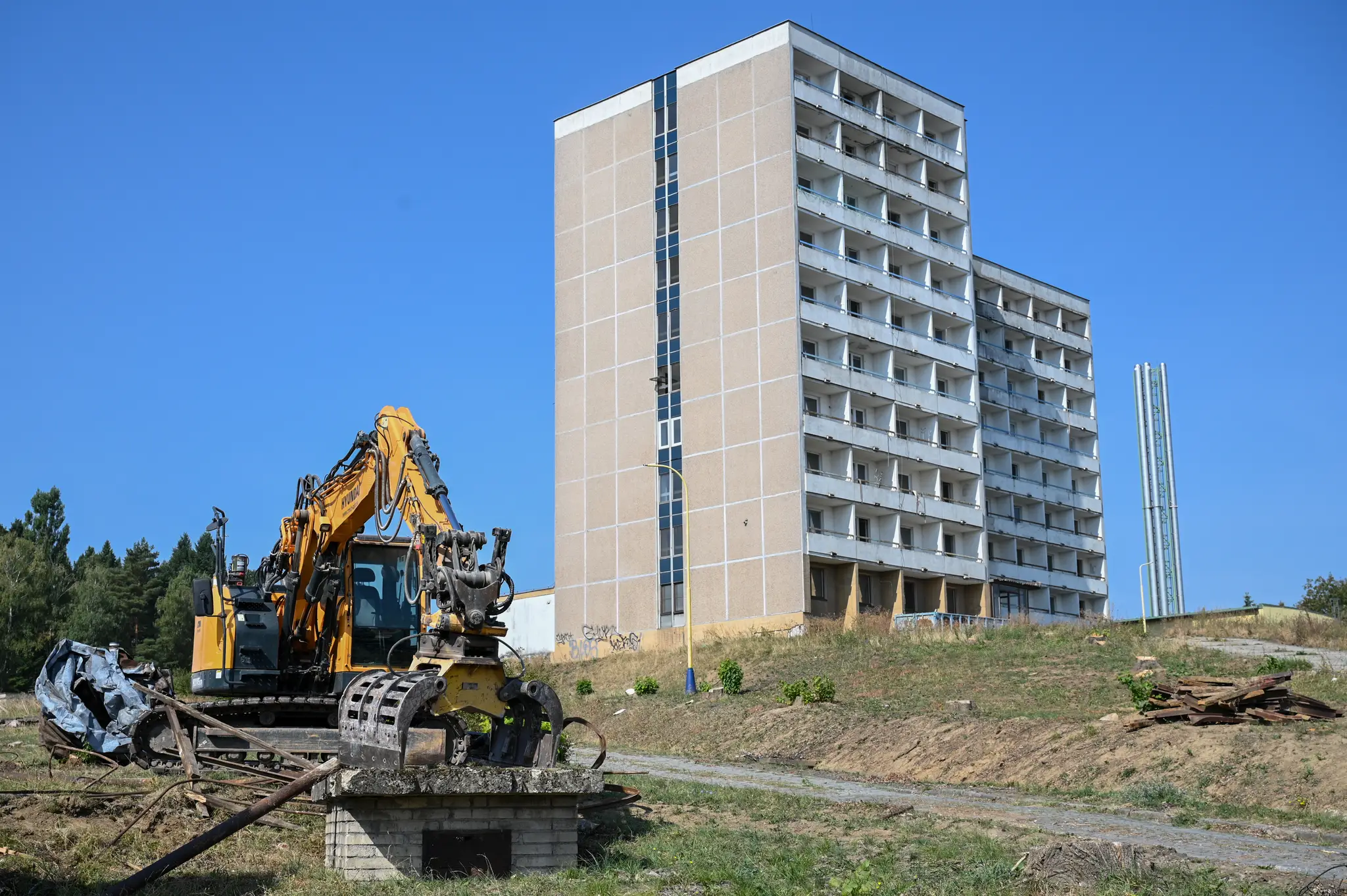 Stavba vojenskej nemocnice v Prešove.