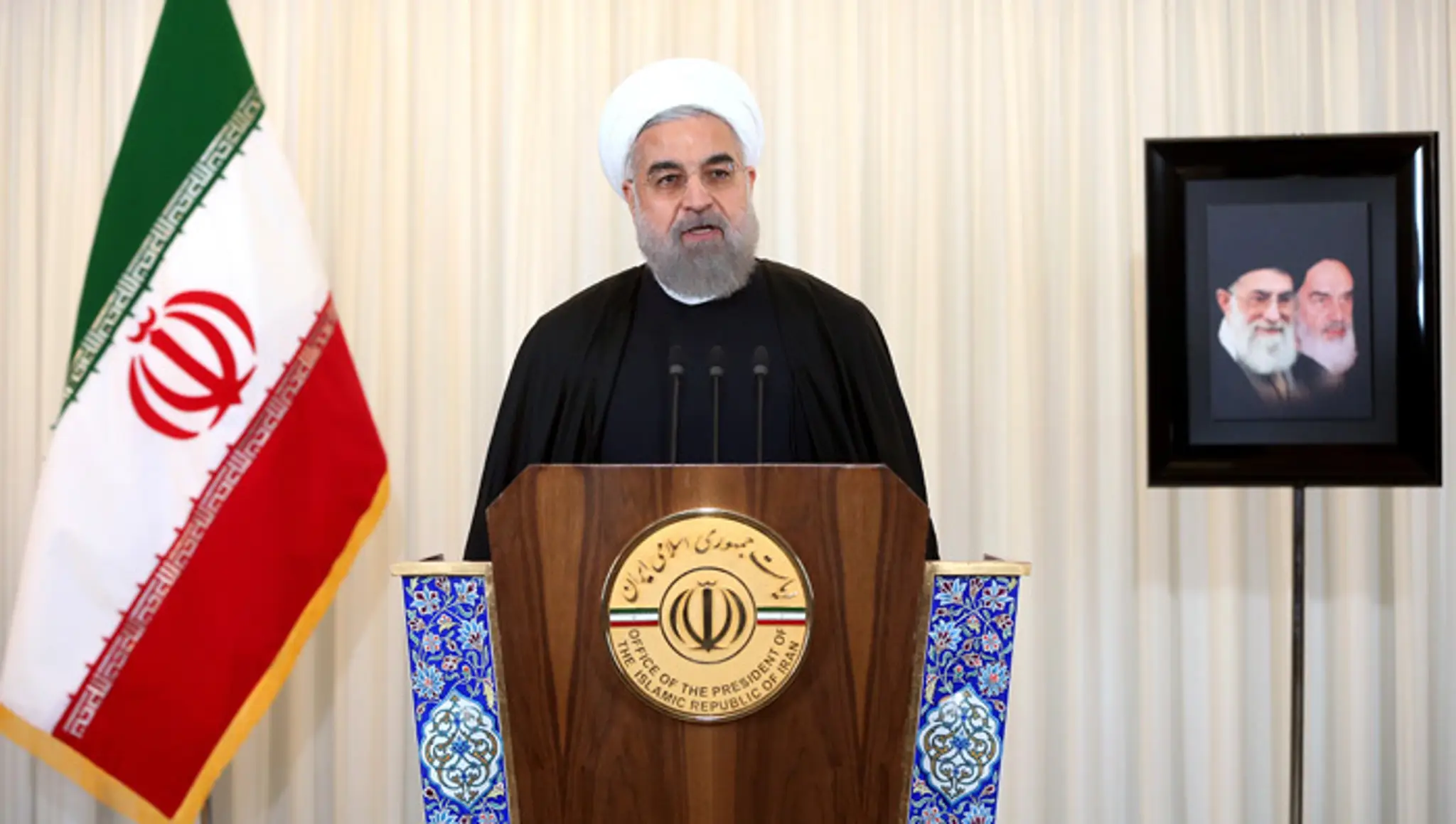 Iránsky prezident Hasan Rúhání.
