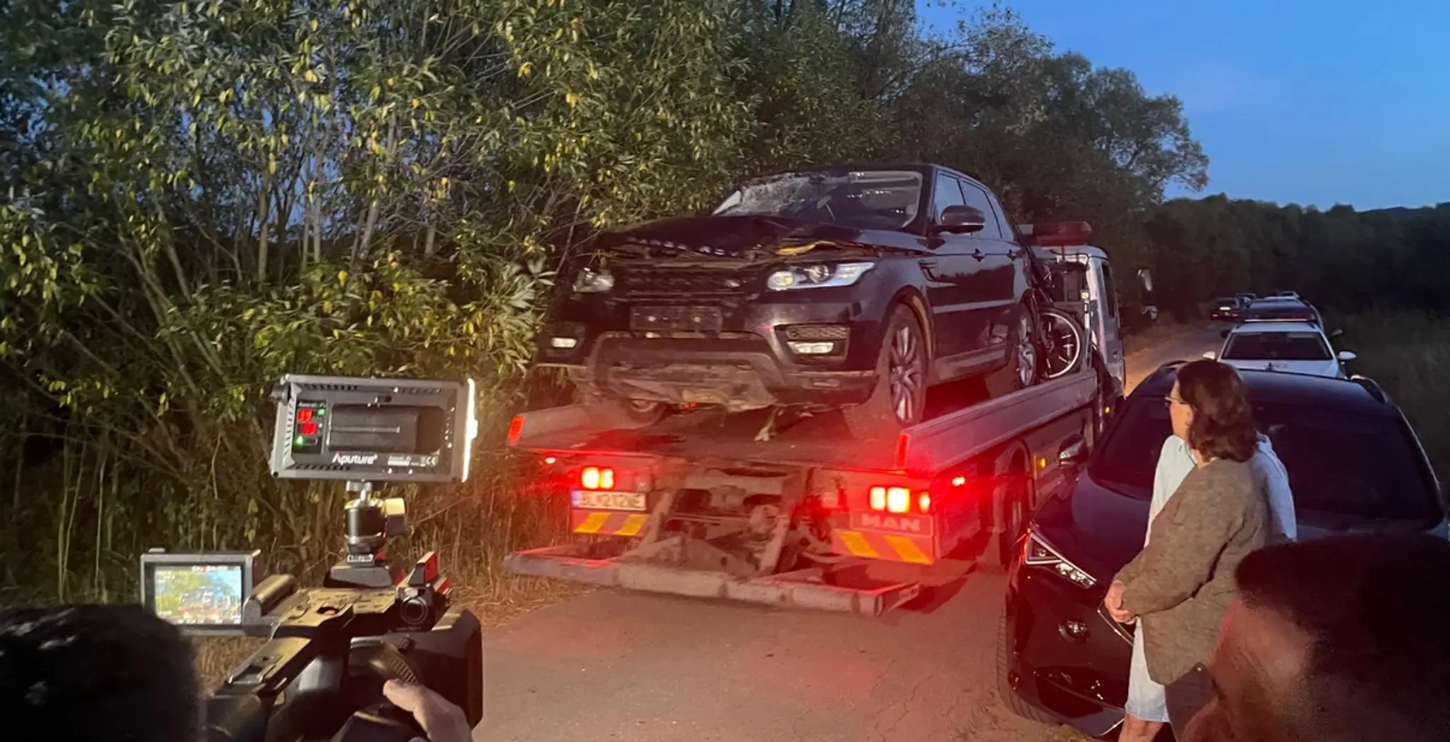 Auto, ktorým zrazili cyklistov.