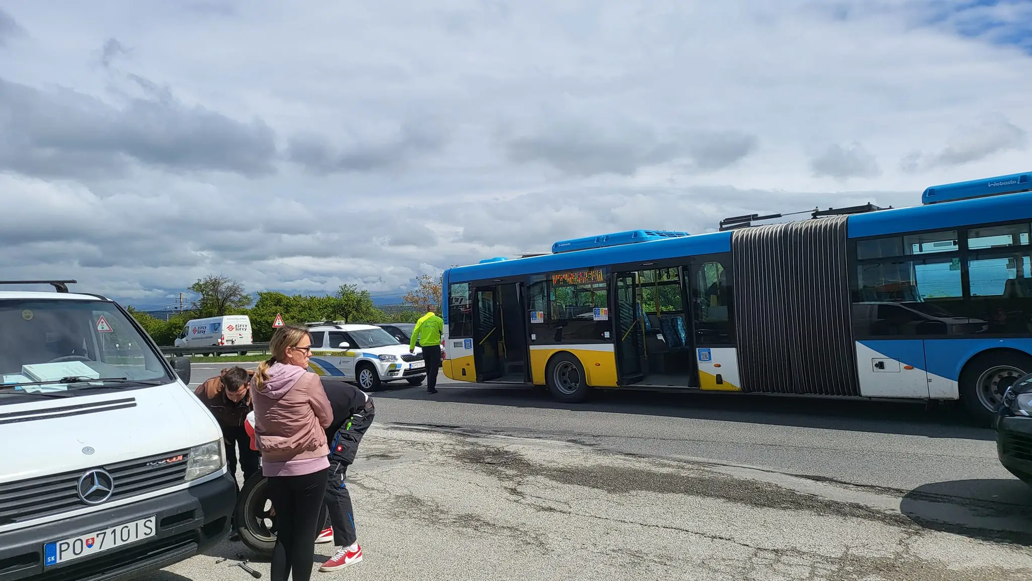 Nehoda autobusu v Košiciach.