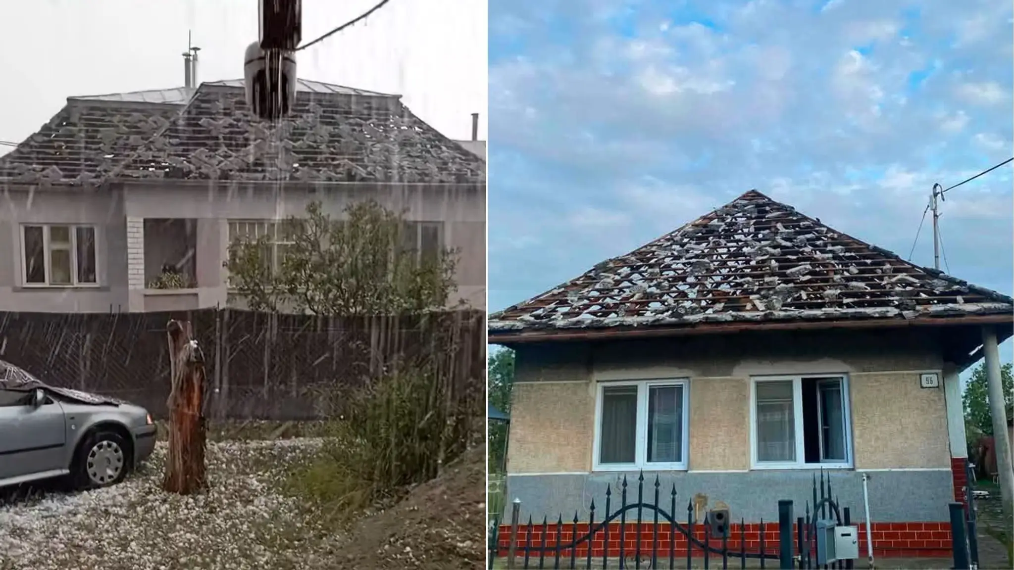 Krúpy v obci Senné napáchali obrovské škody.