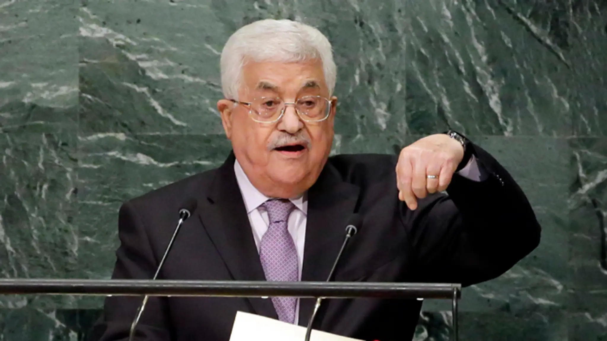 Palestínsky prezident Mahmúd Abbás.