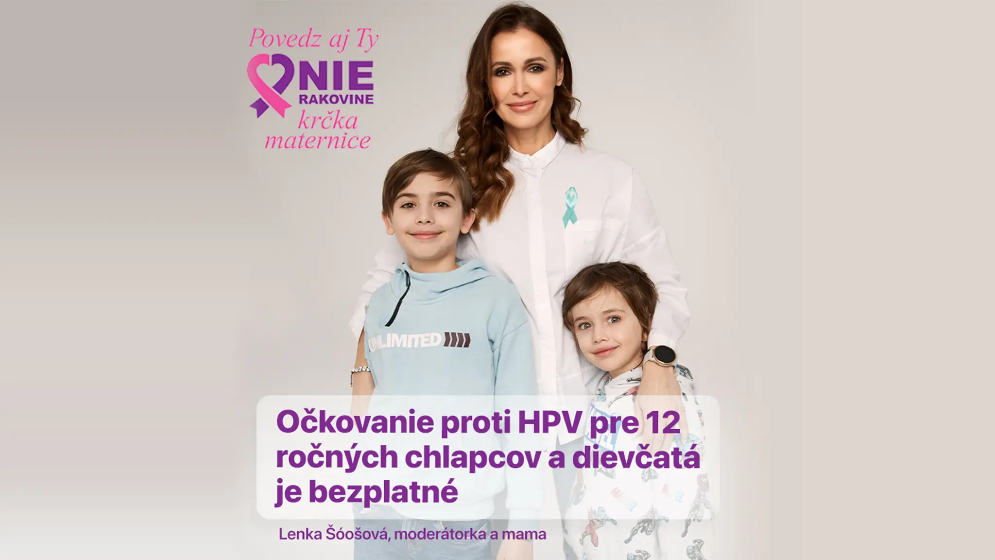 Lenka Šóošová so synmi.